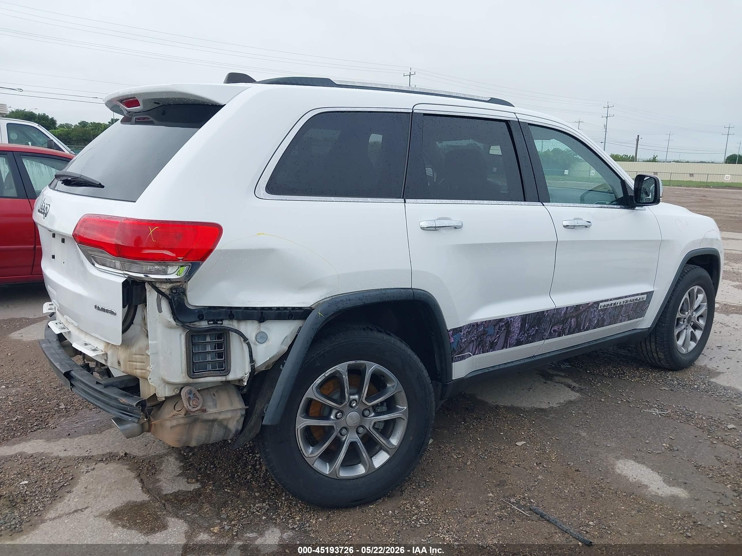 2015 Jeep Grand Cherokee Limited White vin: 1C4RJFBM3FC763046