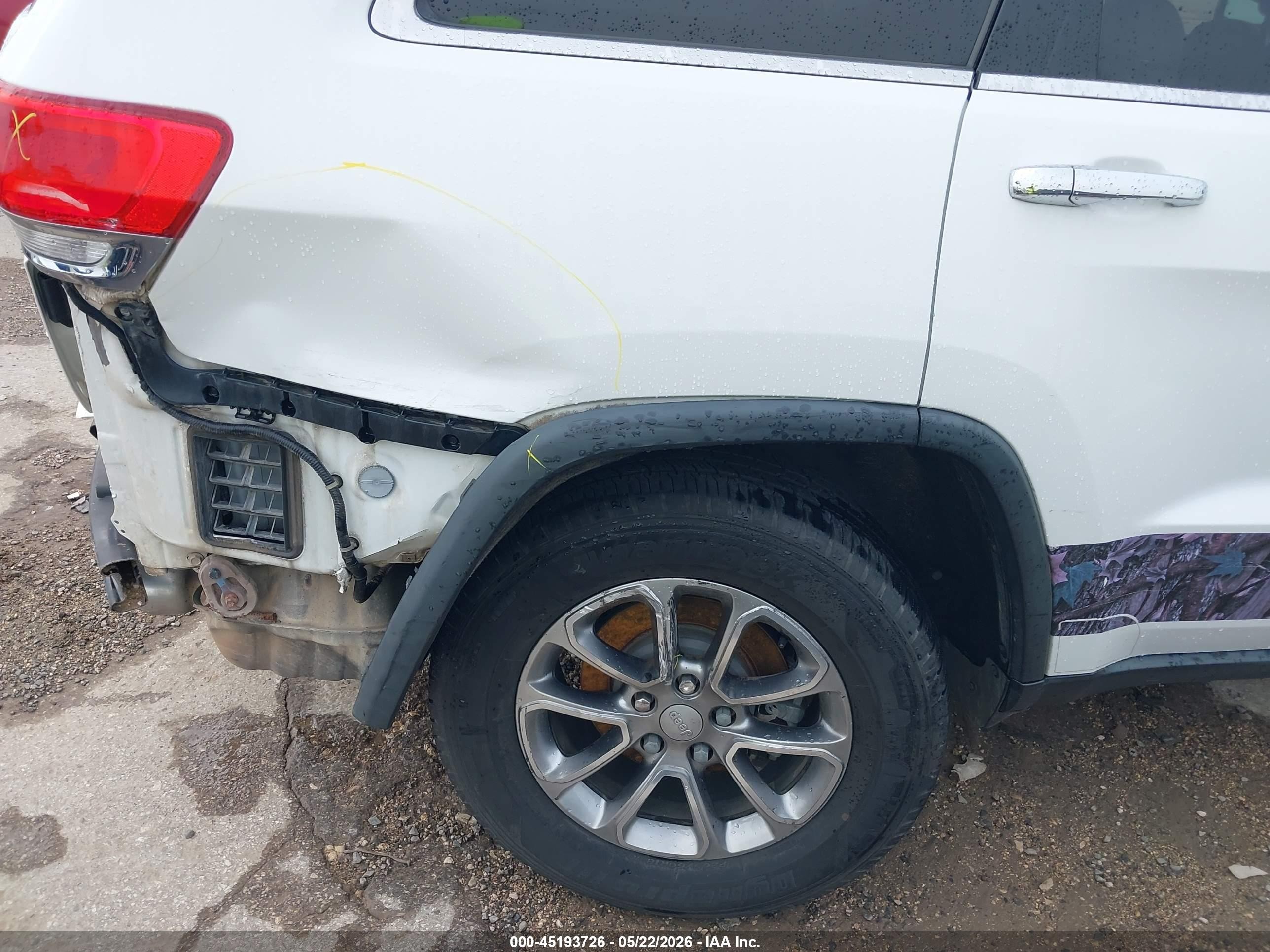 2015 Jeep Grand Cherokee Limited White vin: 1C4RJFBM3FC763046