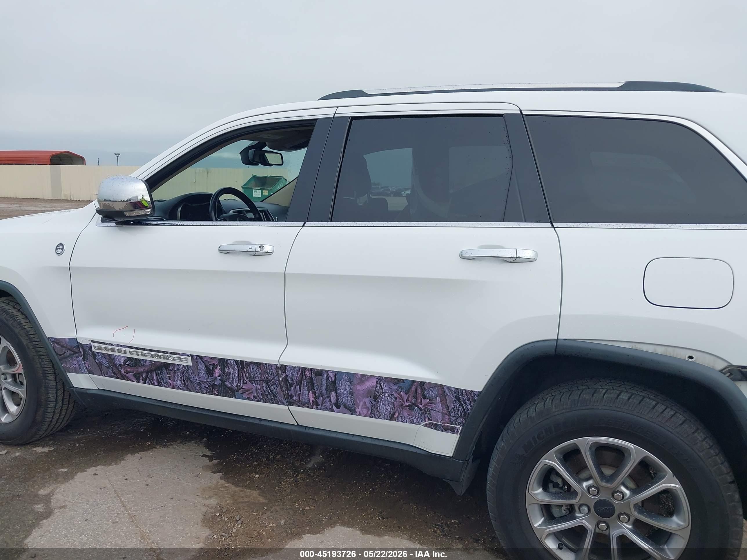 2015 Jeep Grand Cherokee Limited White vin: 1C4RJFBM3FC763046