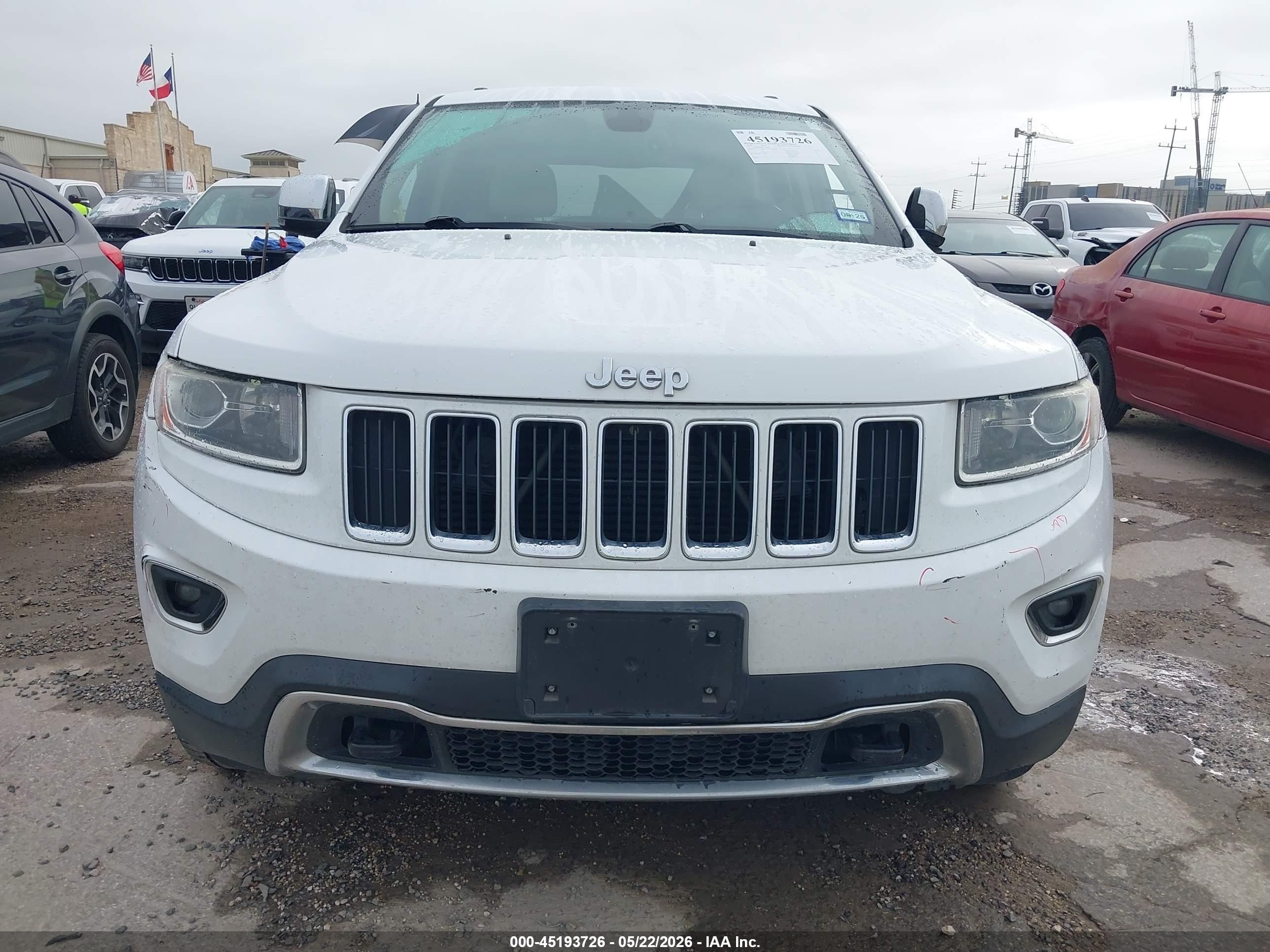 2015 Jeep Grand Cherokee Limited White vin: 1C4RJFBM3FC763046