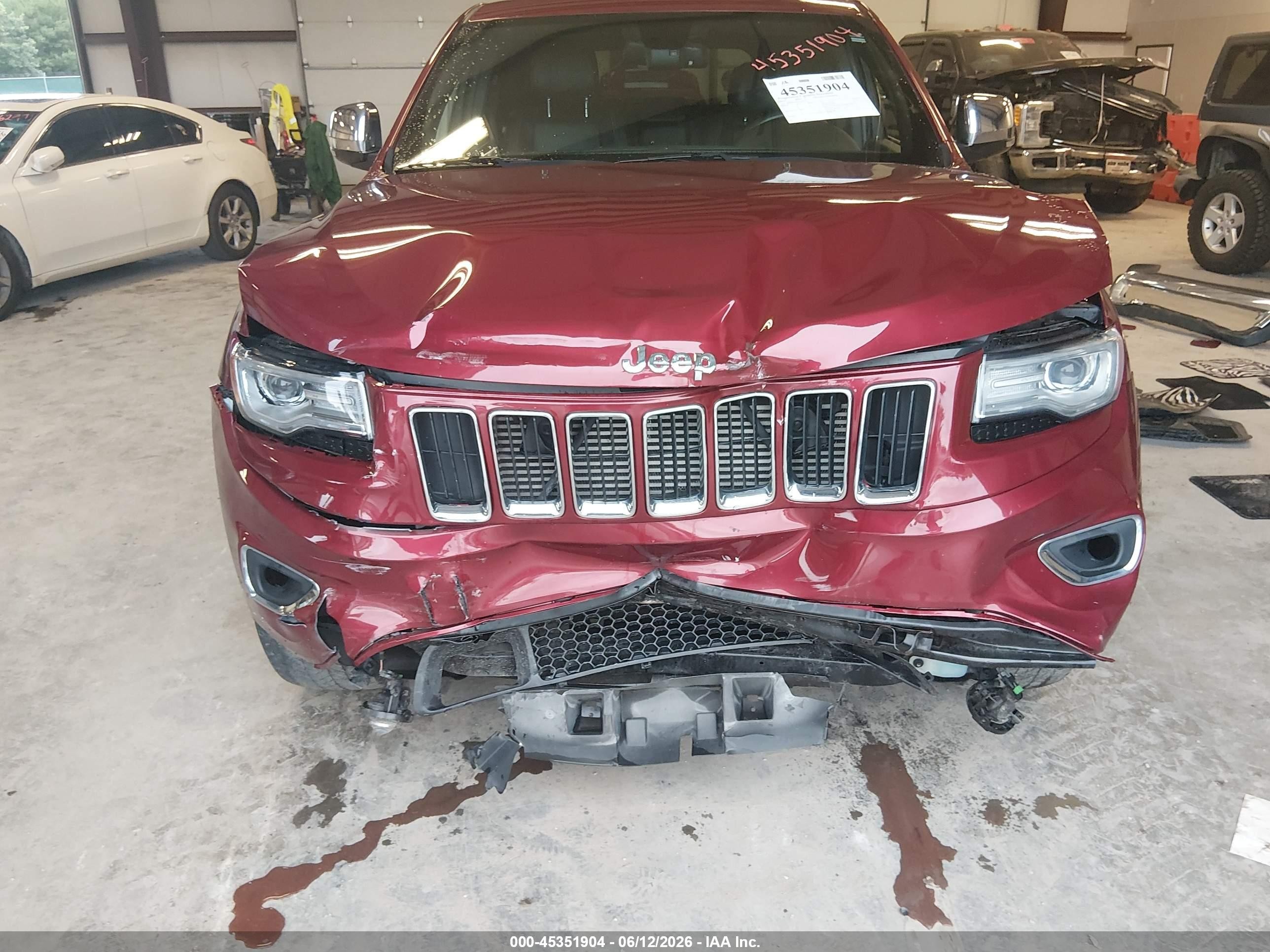 2014 Jeep Grand Cherokee Limited Maroon vin: 1C4RJFBM5EC443127