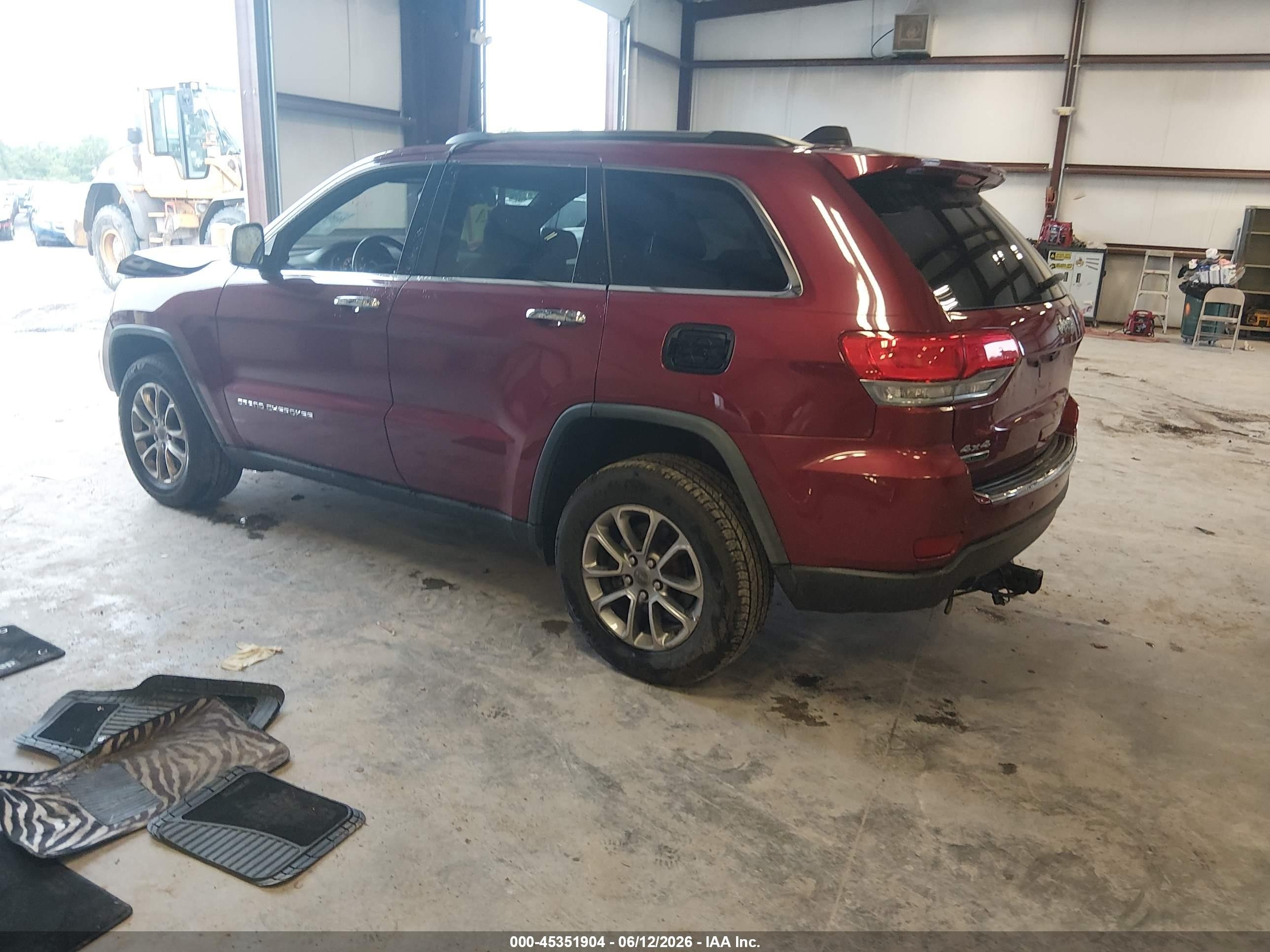 2014 Jeep Grand Cherokee Limited Maroon vin: 1C4RJFBM5EC443127