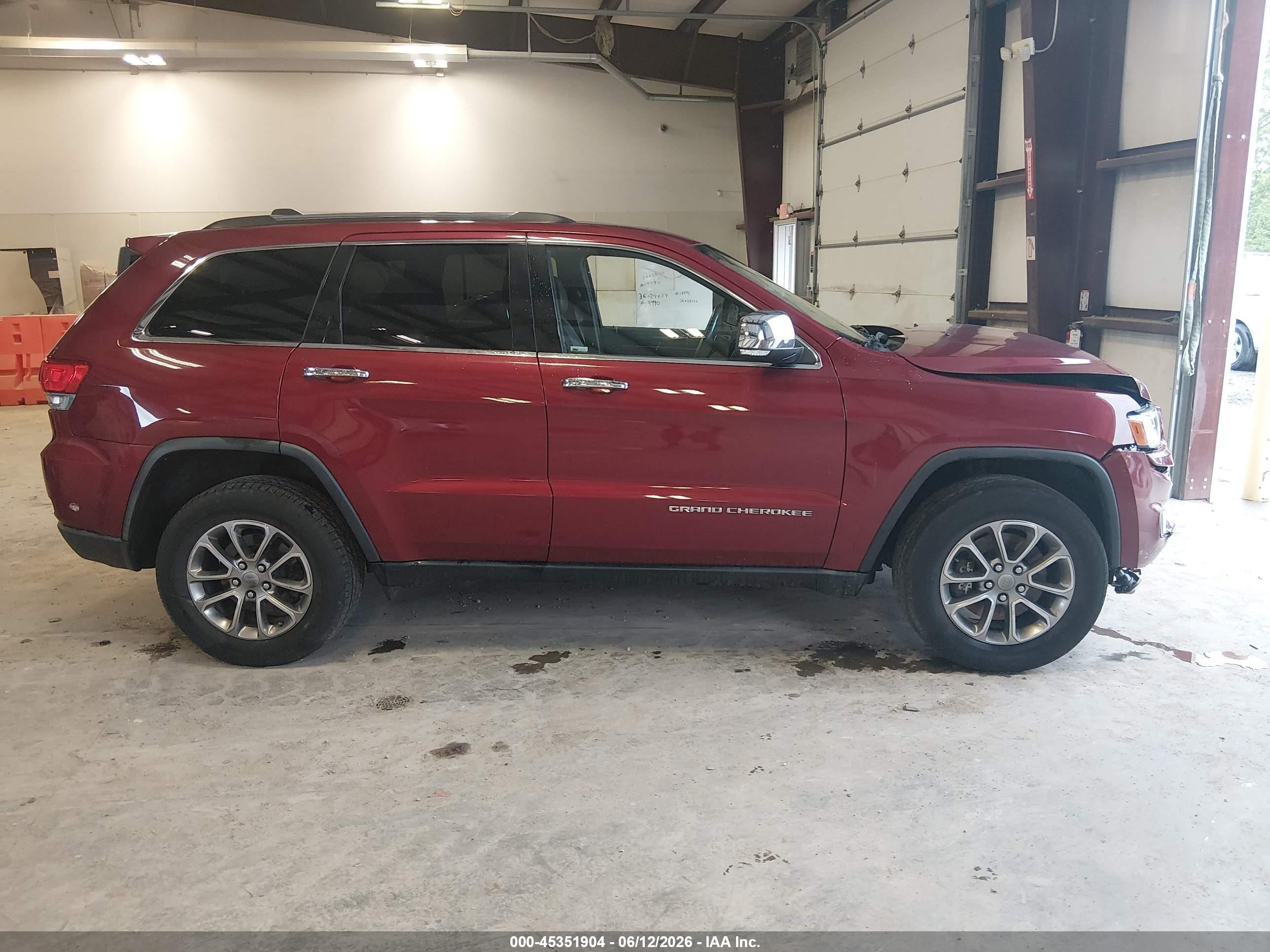 2014 Jeep Grand Cherokee Limited Maroon vin: 1C4RJFBM5EC443127