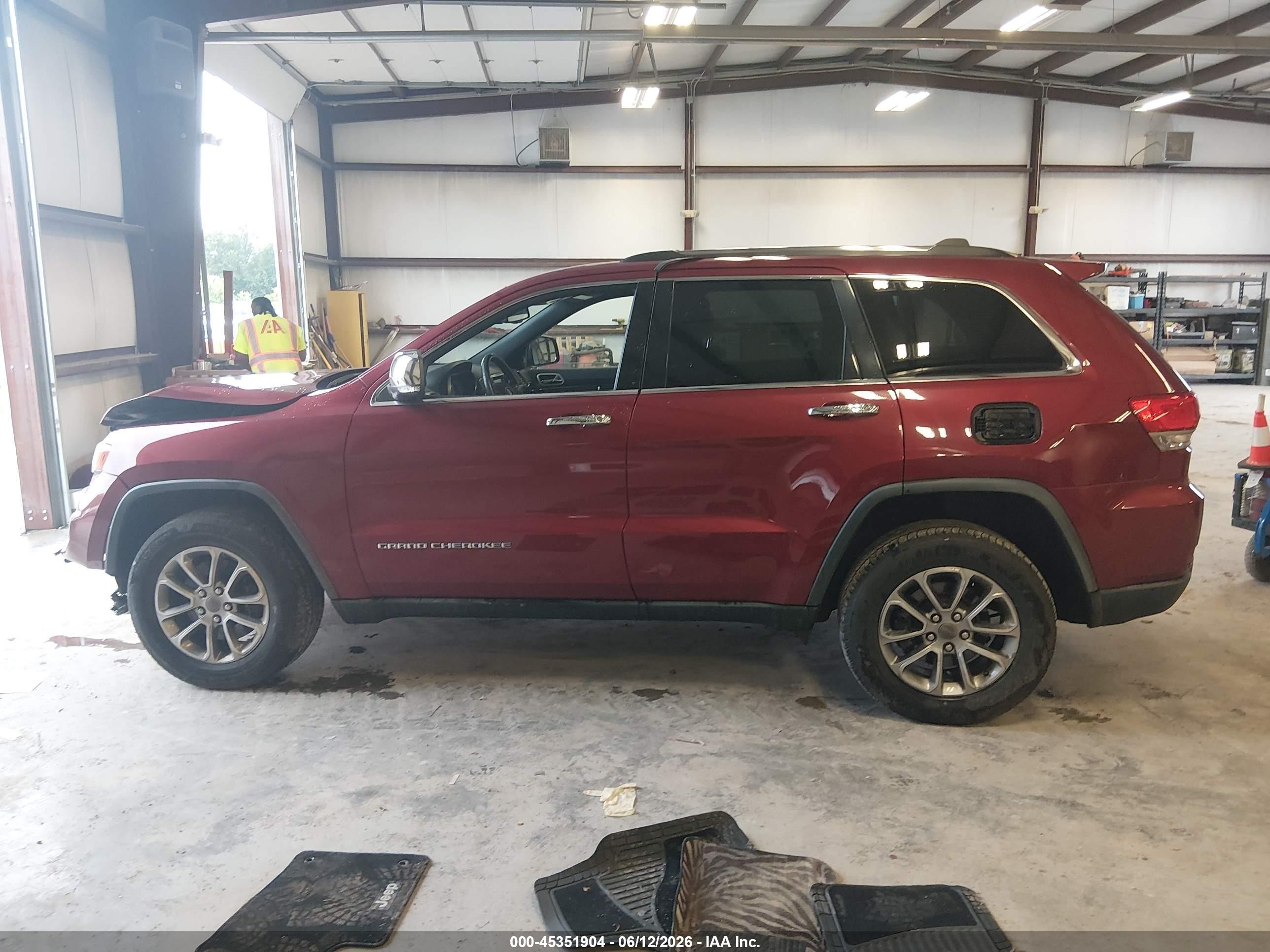 2014 Jeep Grand Cherokee Limited Maroon vin: 1C4RJFBM5EC443127