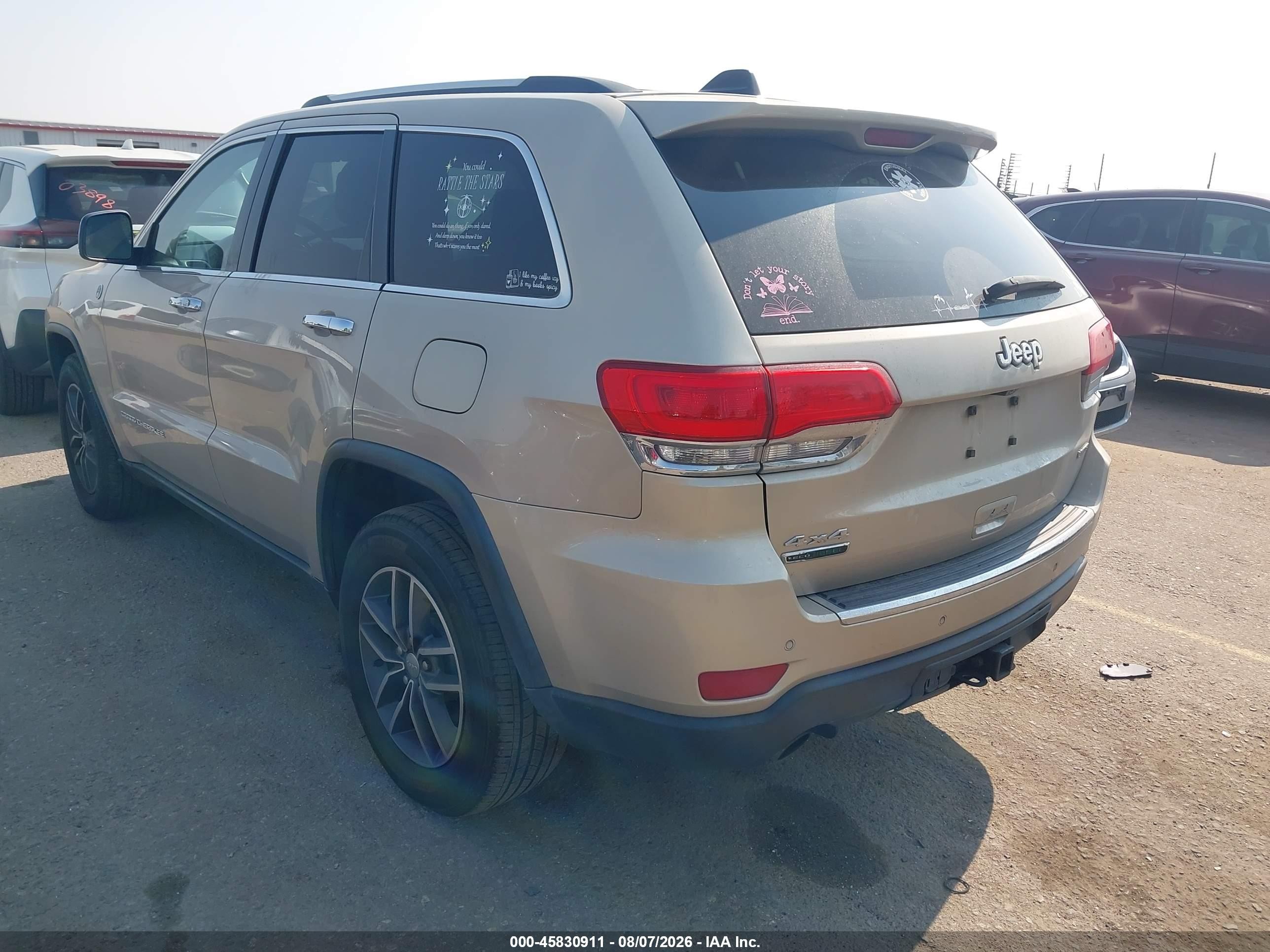 2014 Jeep Grand Cherokee Limited Tan vin: 1C4RJFBM6EC375713