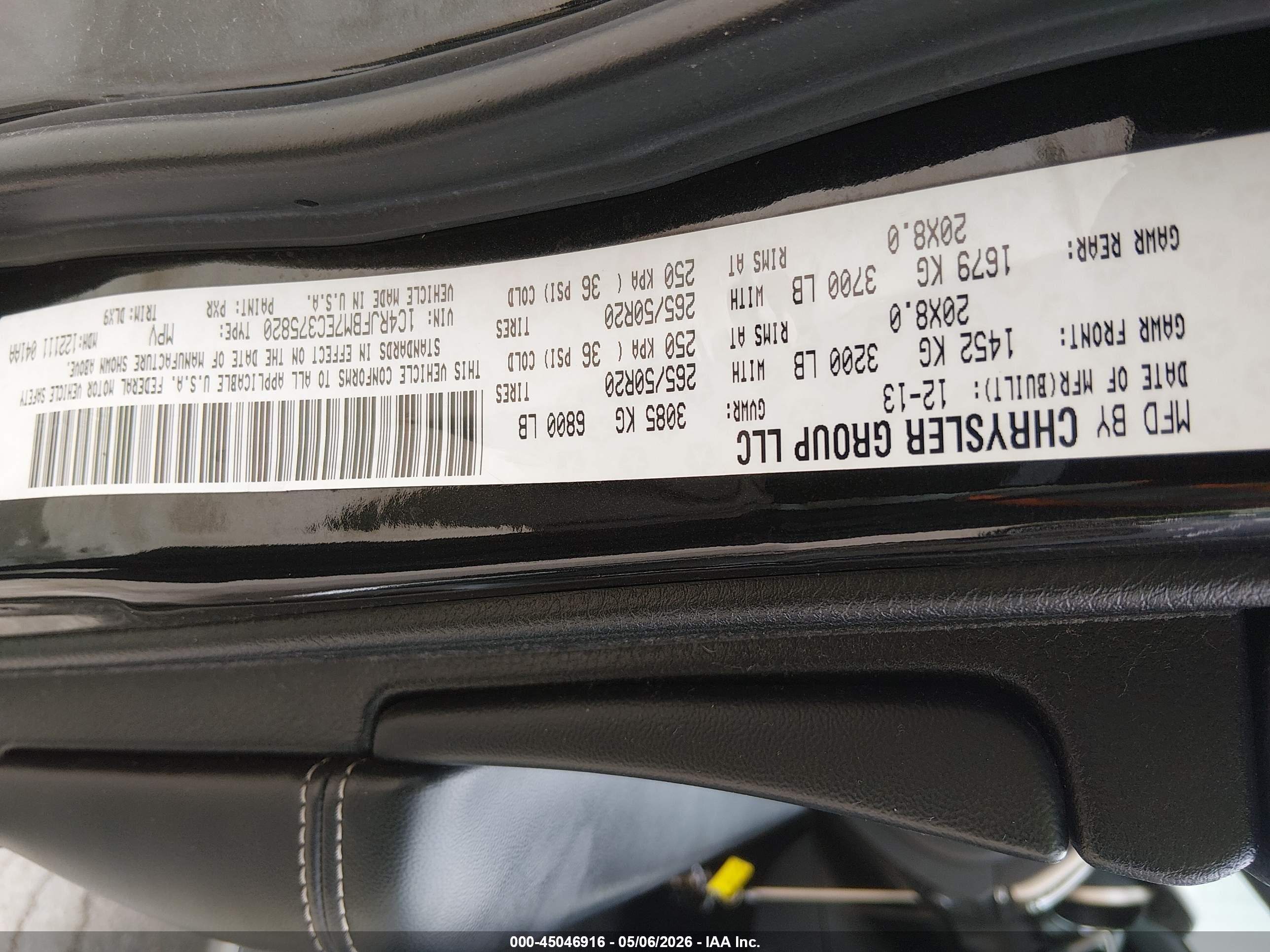 2014 Jeep Grand Cherokee Limited Black vin: 1C4RJFBM7EC375820