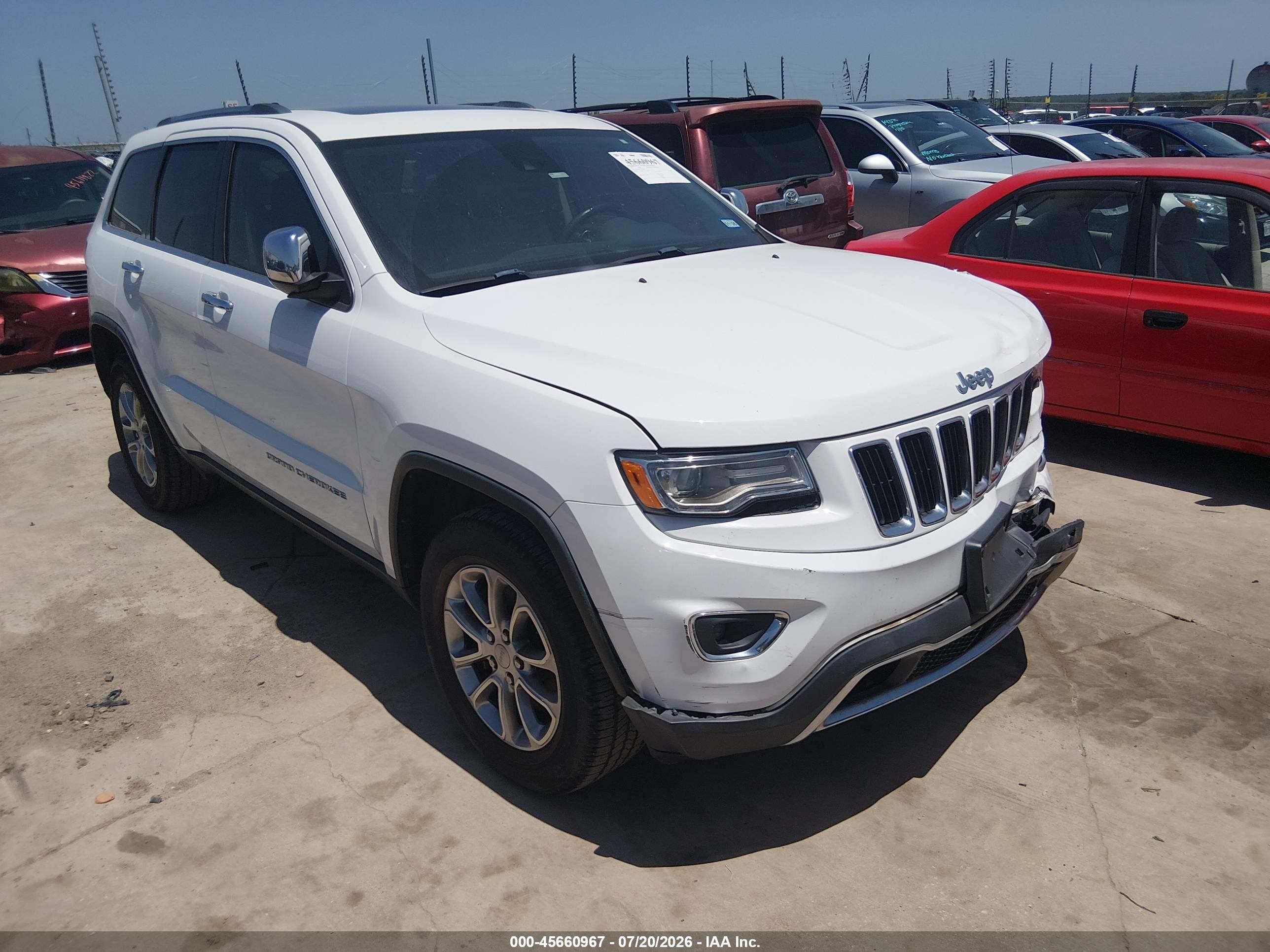 2015 Jeep Grand Cherokee Limited Белый vin: 1C4RJFBM7FC866678