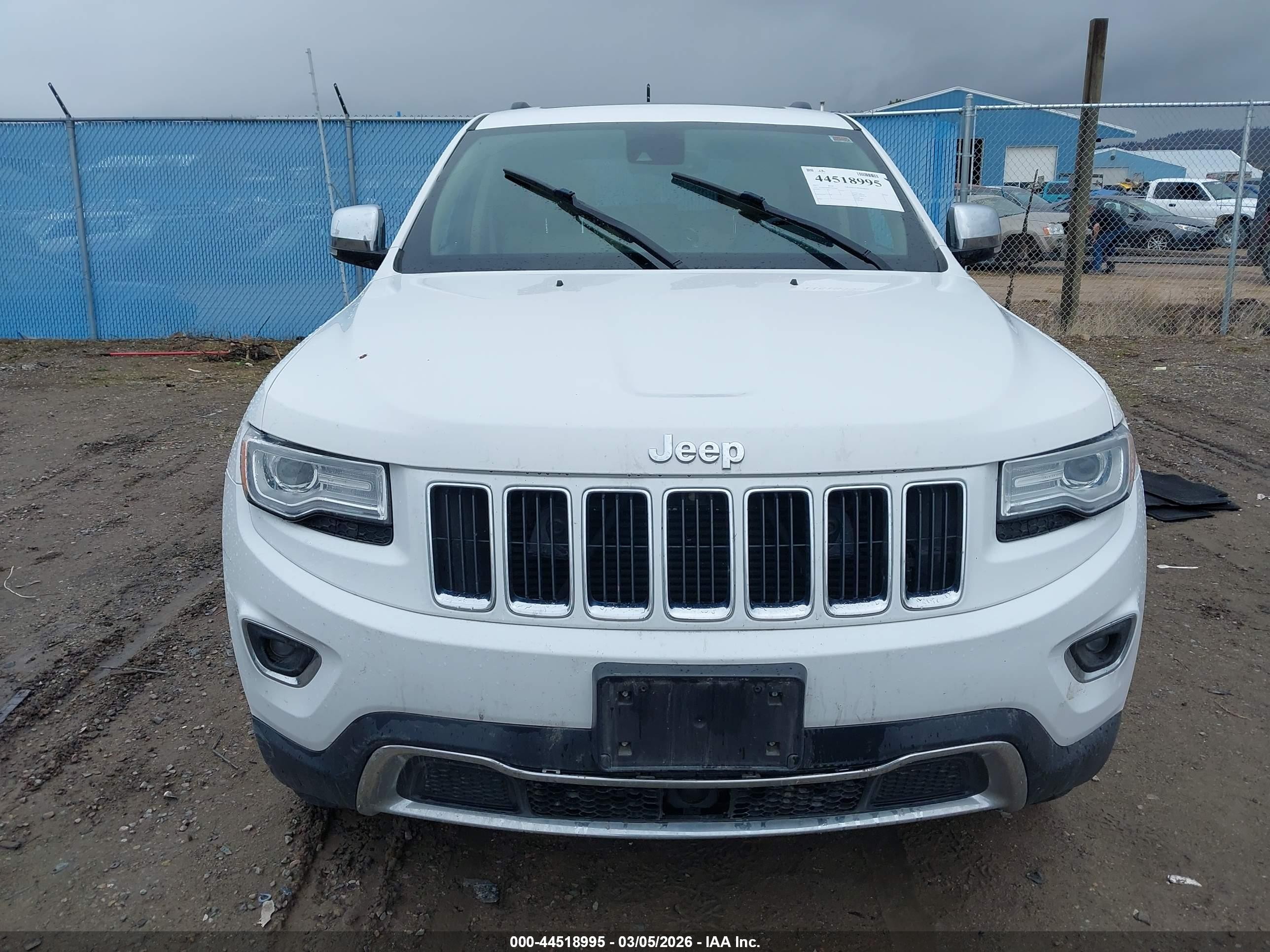 2015 Jeep Grand Cherokee Limited White vin: 1C4RJFBM8FC687646