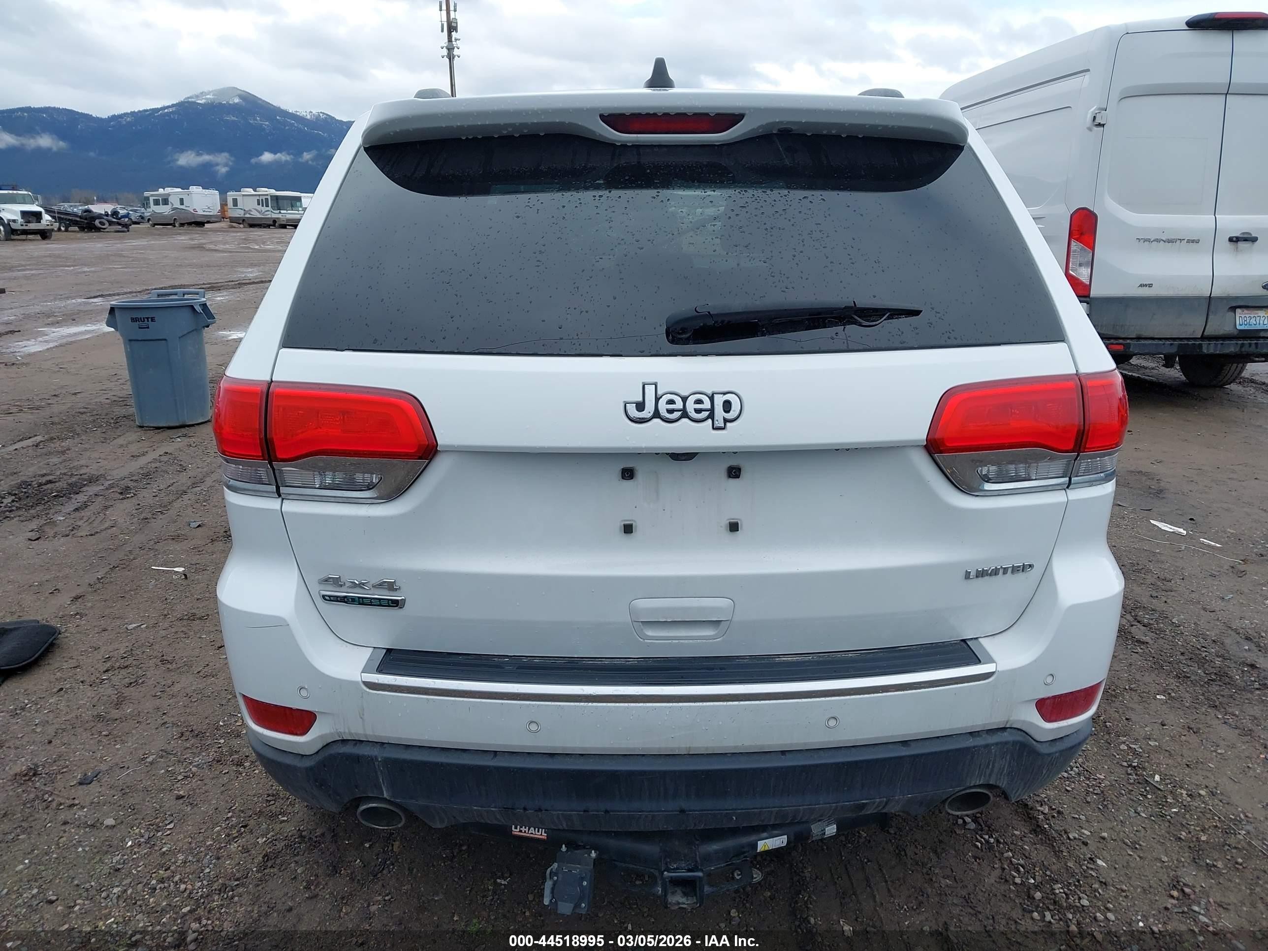 2015 Jeep Grand Cherokee Limited White vin: 1C4RJFBM8FC687646