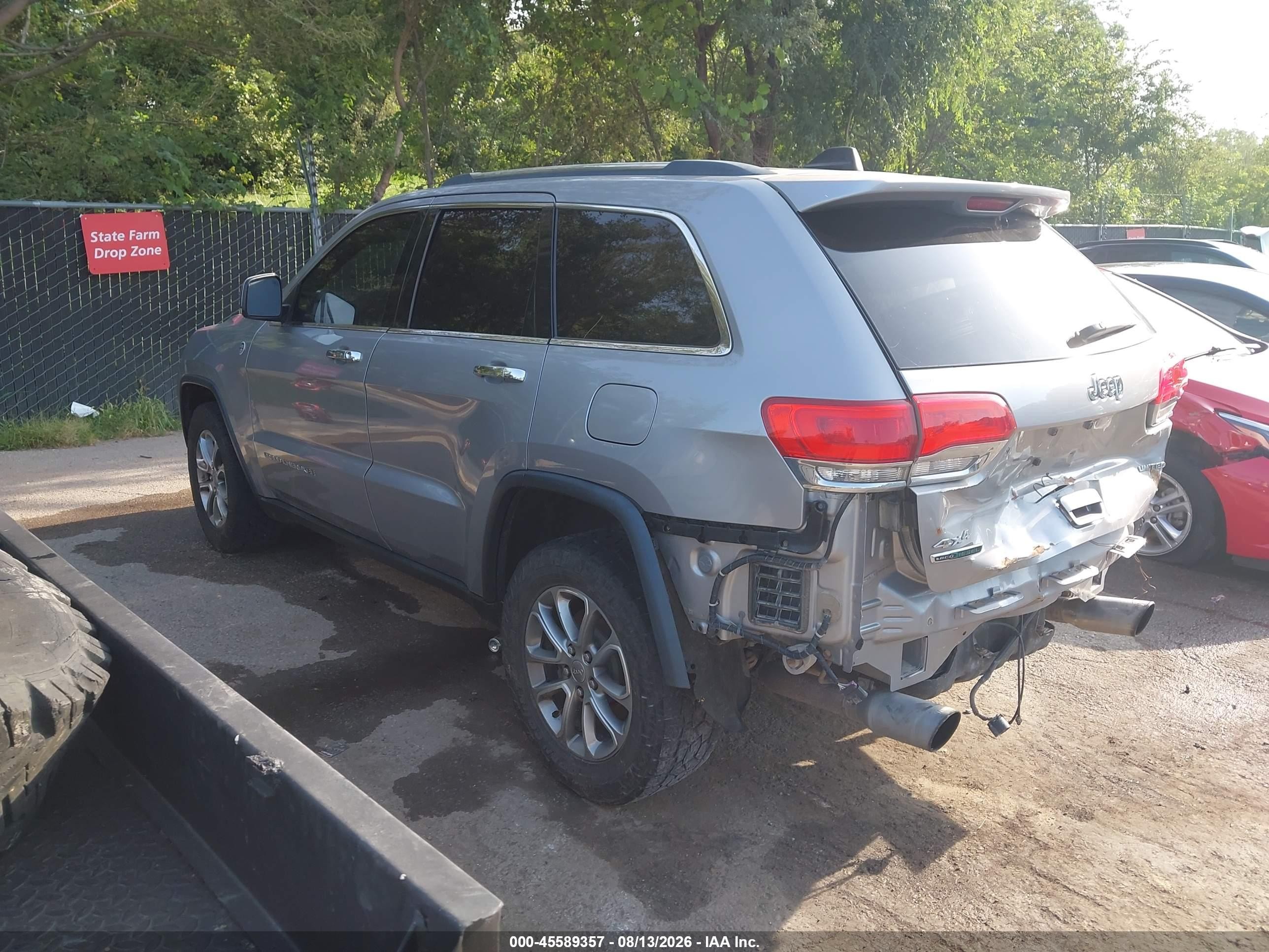 2015 Jeep Grand Cherokee Limited Серый vin: 1C4RJFBM8FC713405