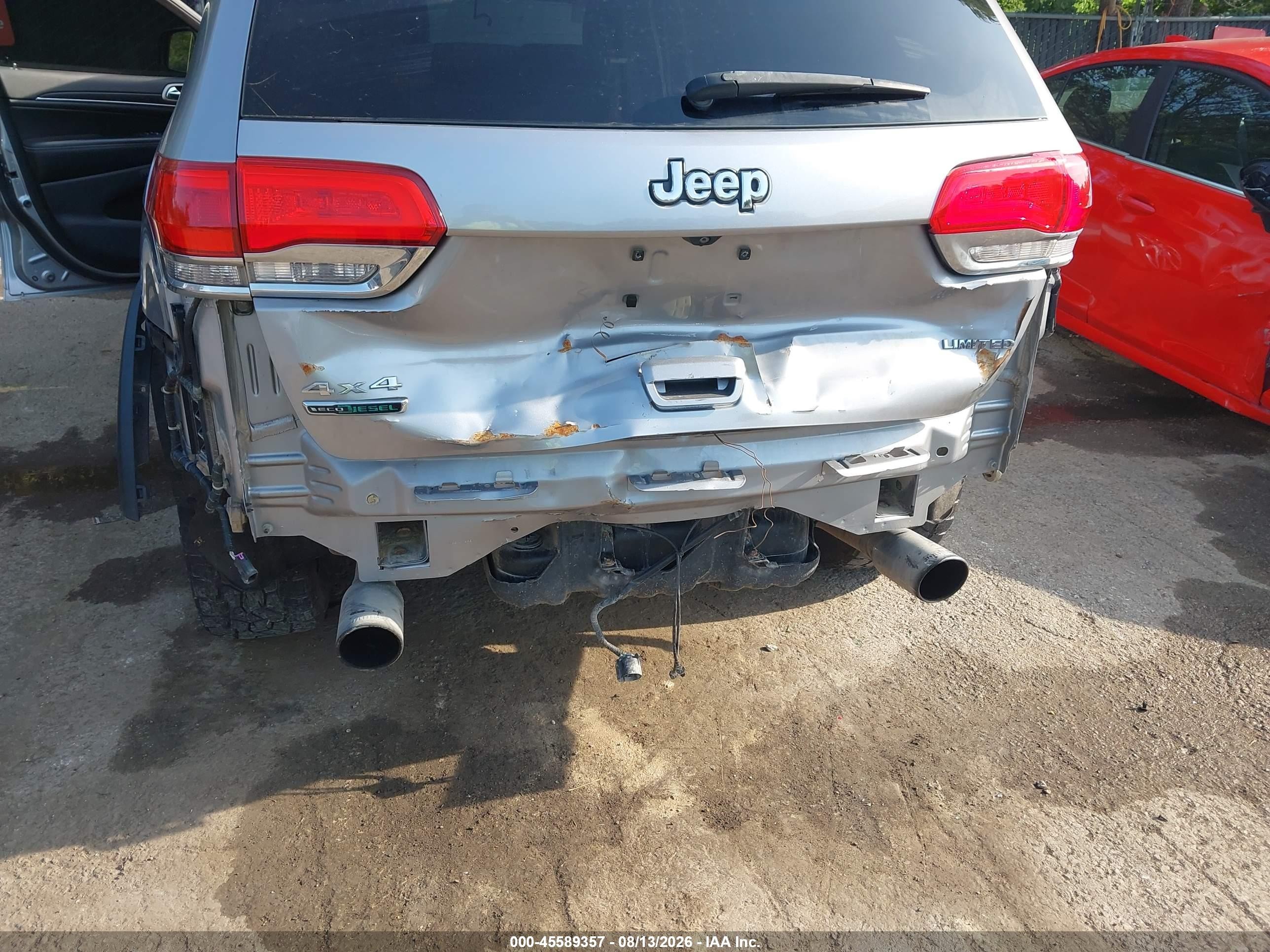2015 Jeep Grand Cherokee Limited Серый vin: 1C4RJFBM8FC713405