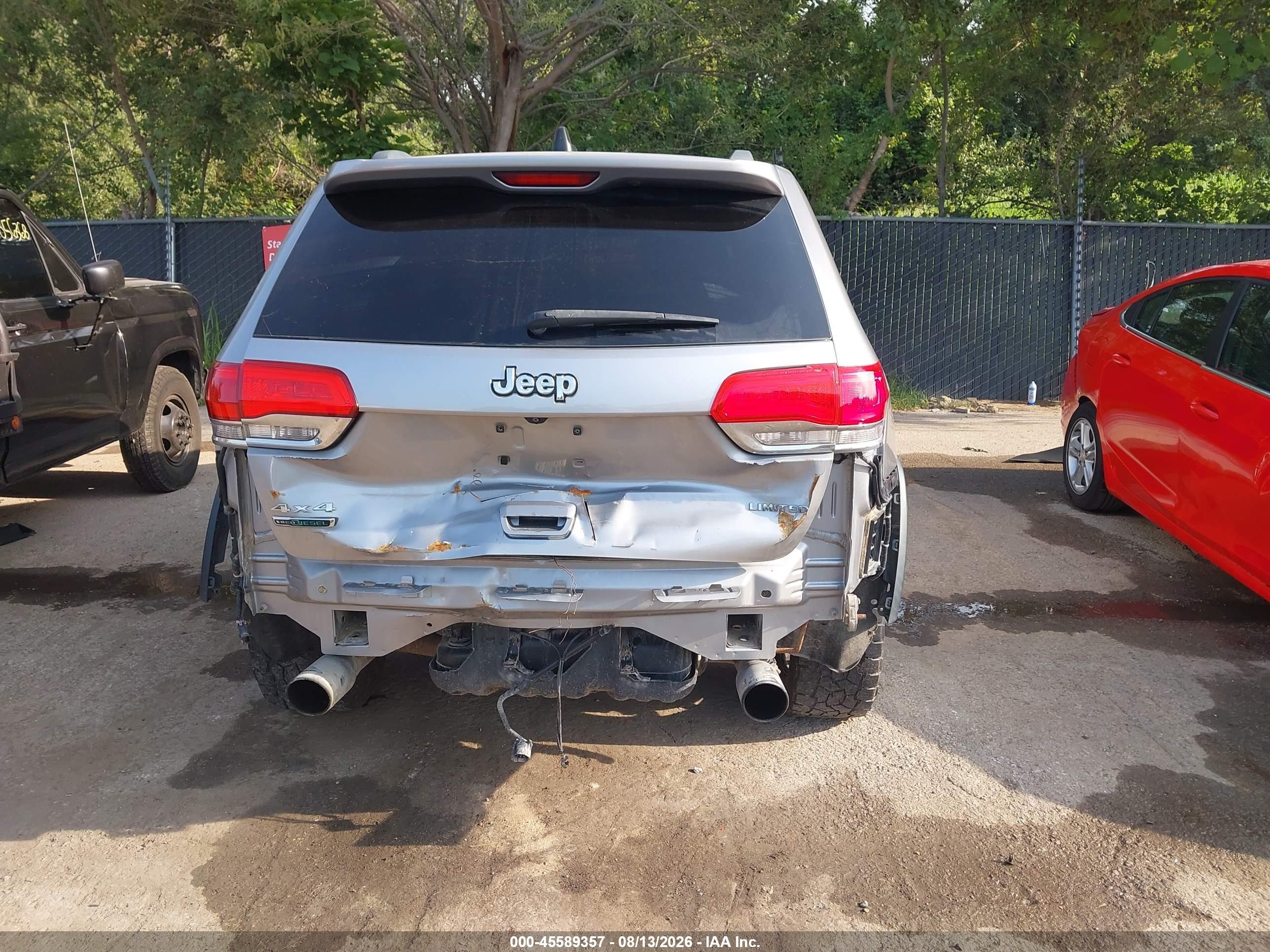 2015 Jeep Grand Cherokee Limited Серый vin: 1C4RJFBM8FC713405