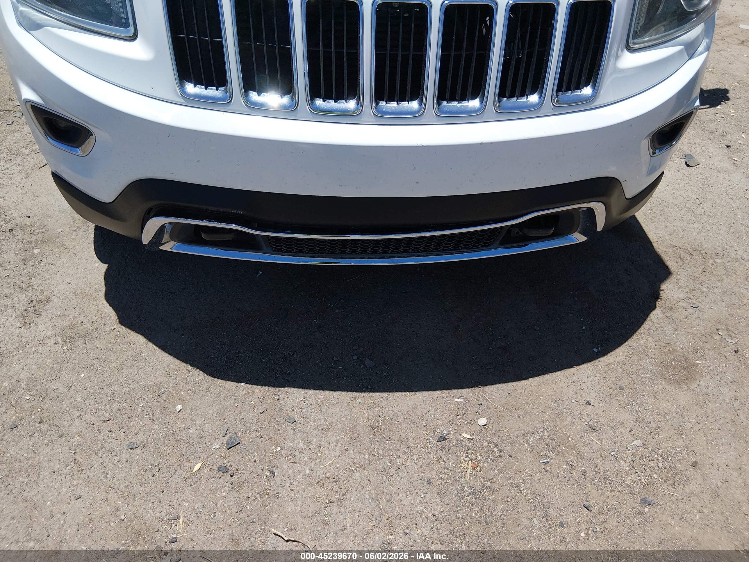 2015 Jeep Grand Cherokee Limited White vin: 1C4RJFBM8FC763477