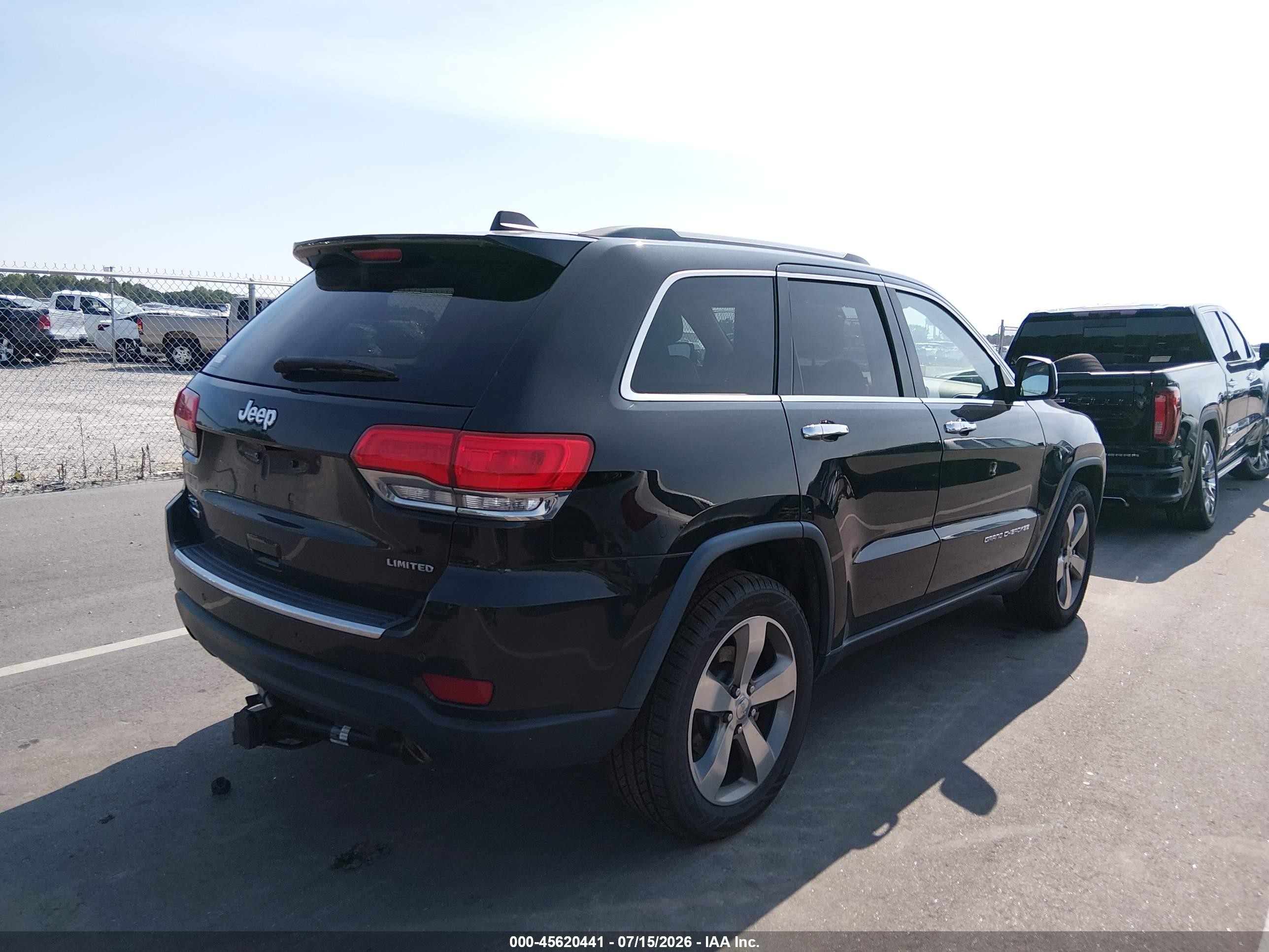 2015 Jeep Grand Cherokee Limited Black vin: 1C4RJFBM8FC845922
