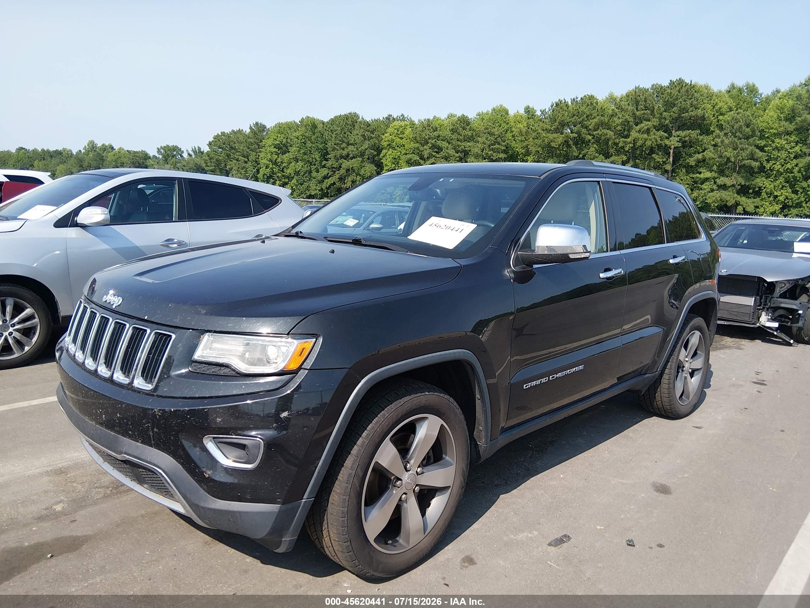 2015 Jeep Grand Cherokee Limited Black vin: 1C4RJFBM8FC845922