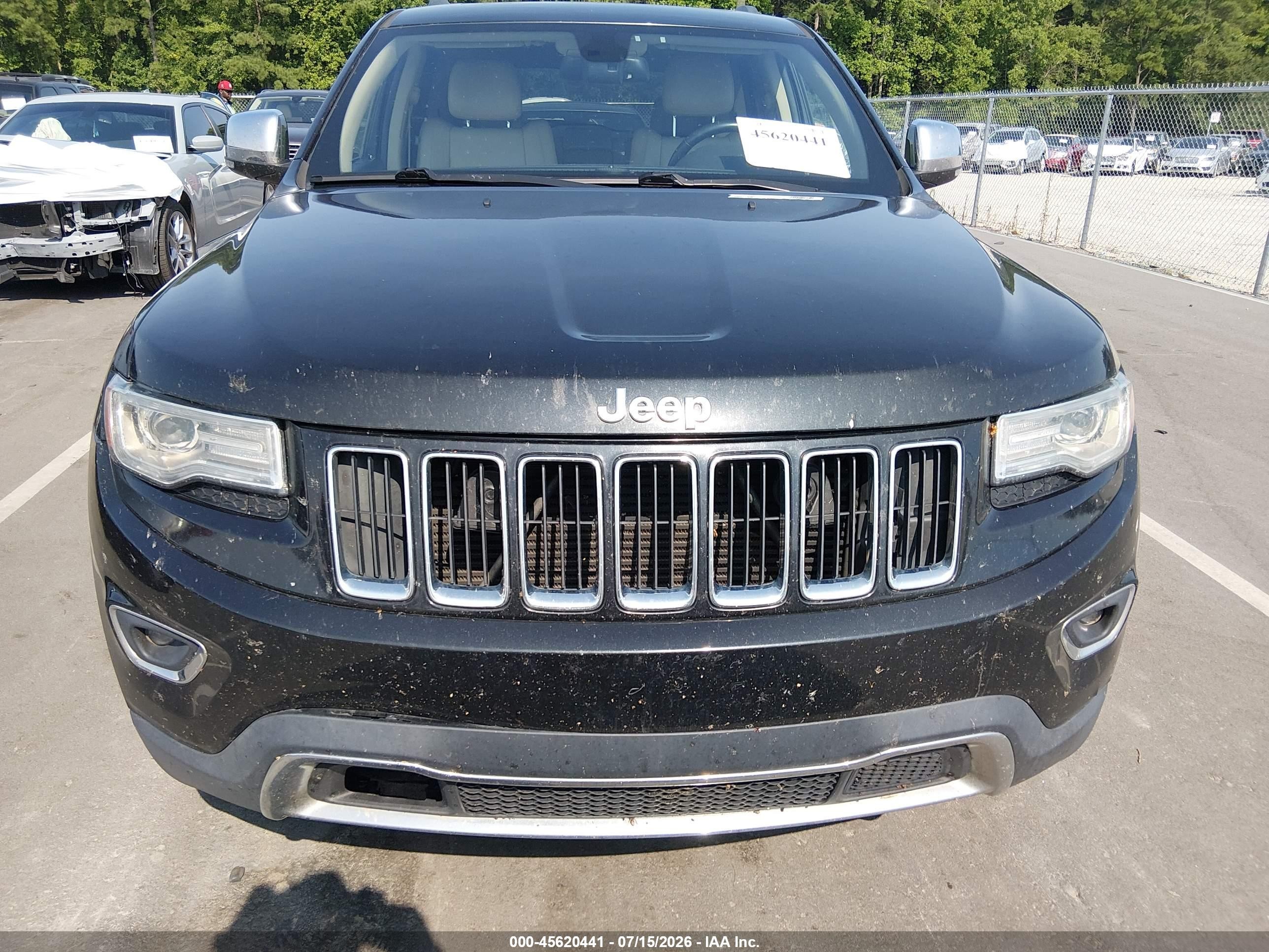 2015 Jeep Grand Cherokee Limited Black vin: 1C4RJFBM8FC845922
