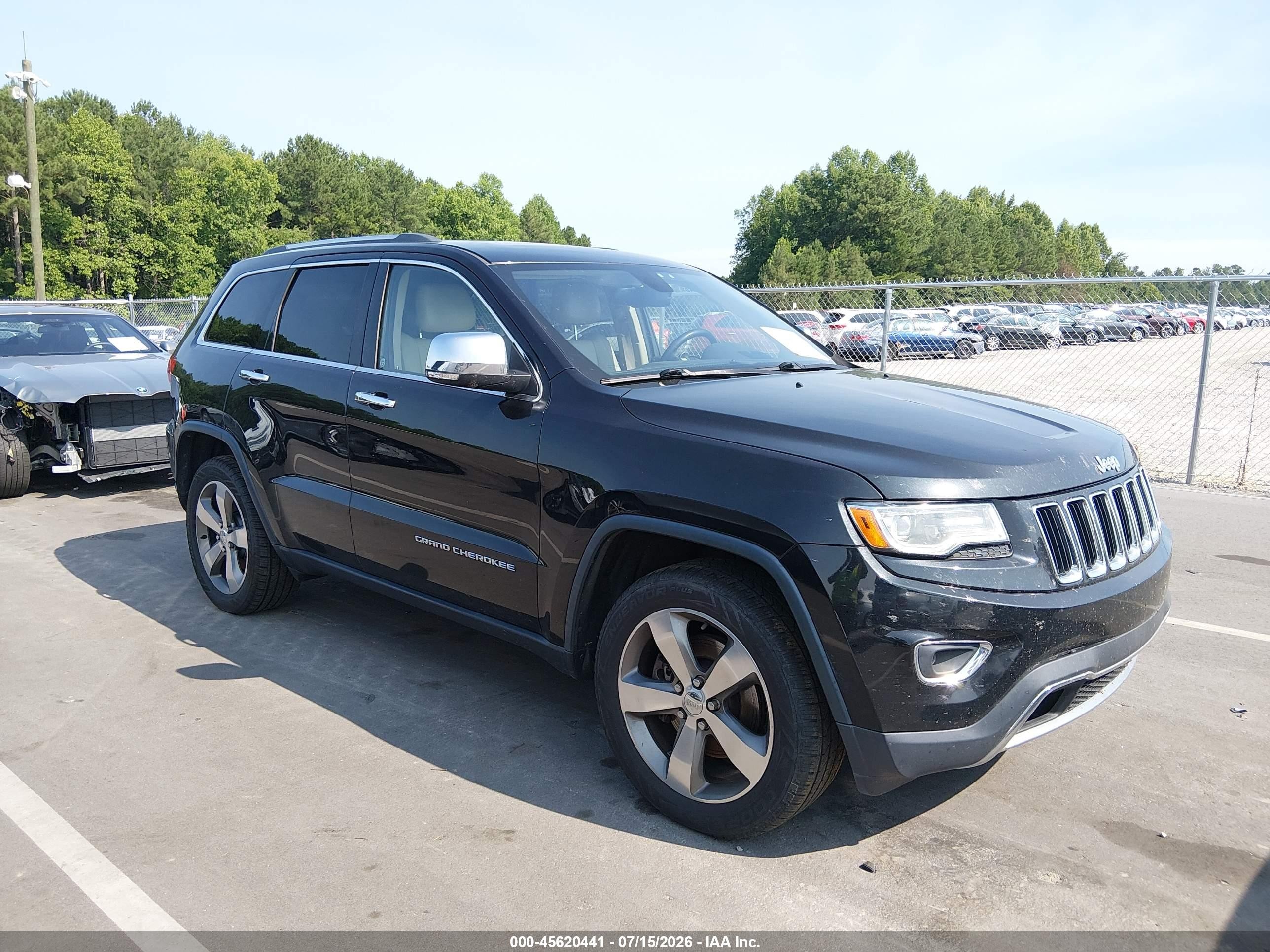 2015 Jeep Grand Cherokee Limited Black vin: 1C4RJFBM8FC845922
