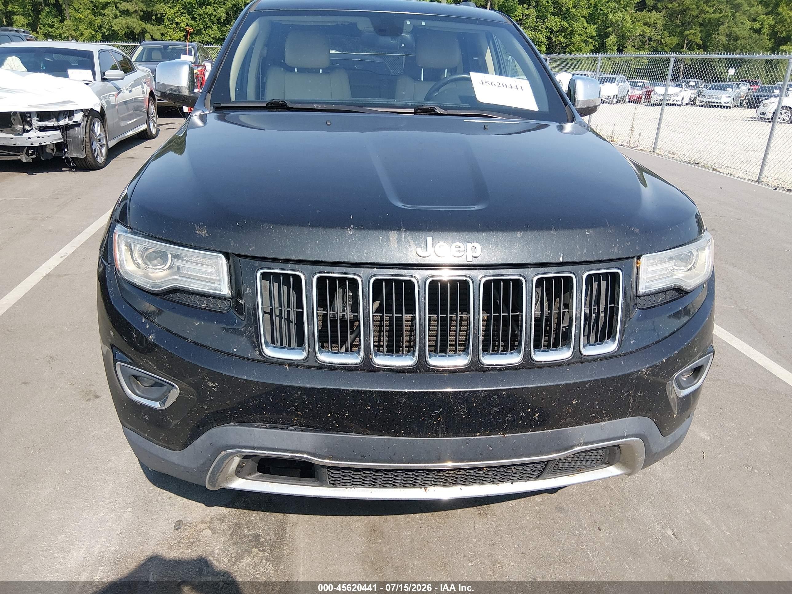 2015 Jeep Grand Cherokee Limited Black vin: 1C4RJFBM8FC845922