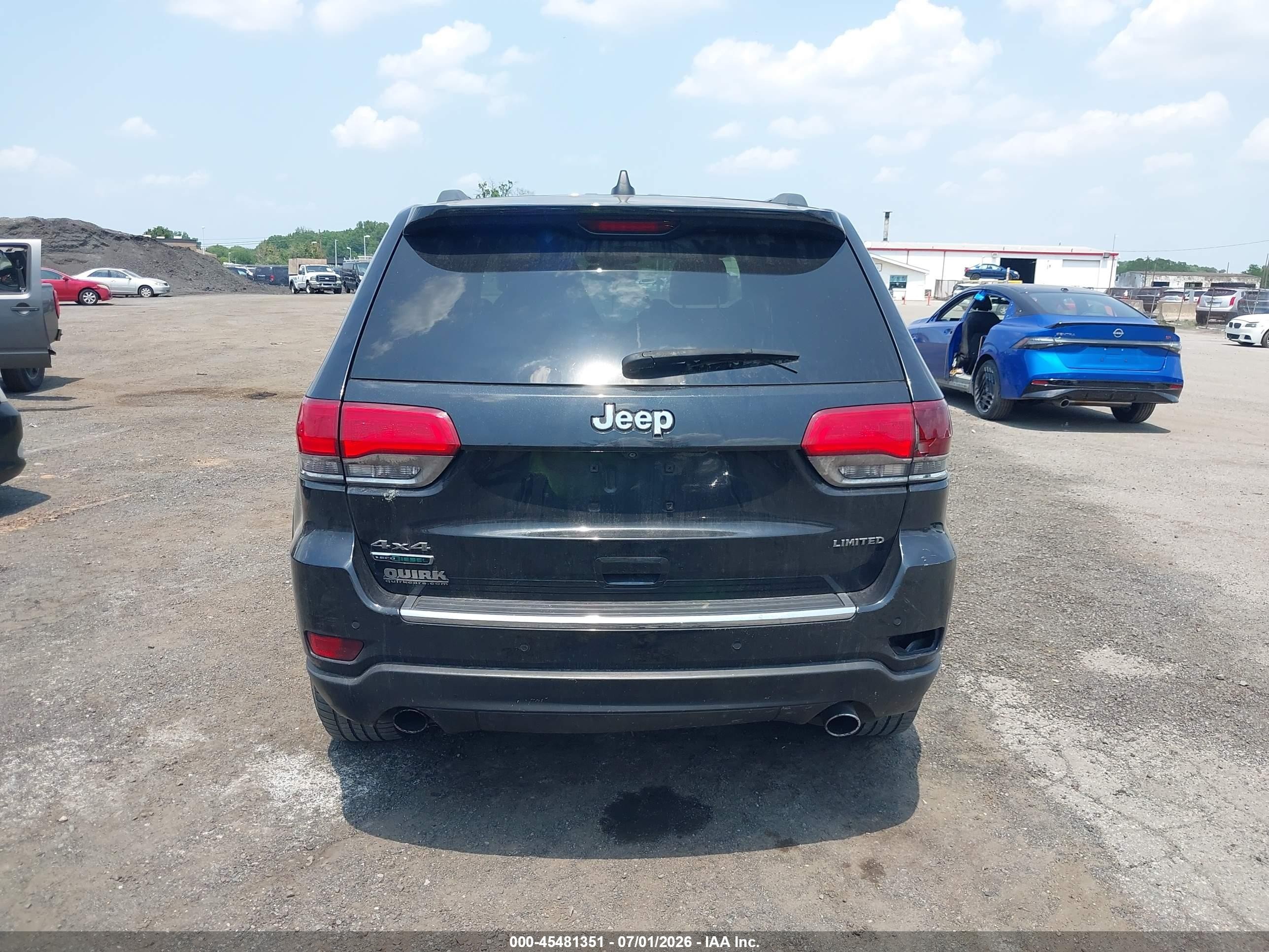 2014 Jeep Grand Cherokee Limited Black vin: 1C4RJFBM9EC299095