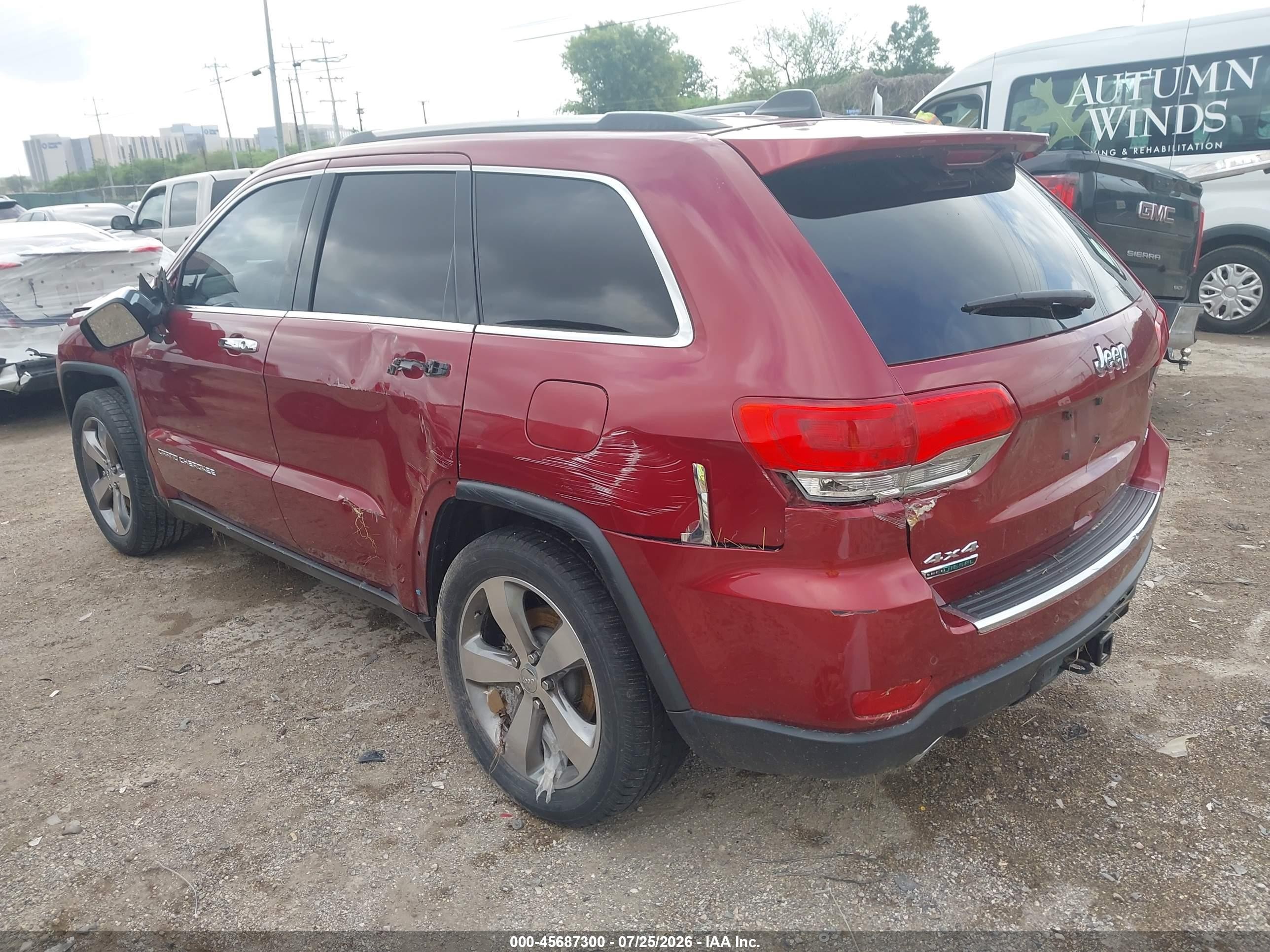 2014 Jeep Grand Cherokee Limited Red vin: 1C4RJFBMXEC316079