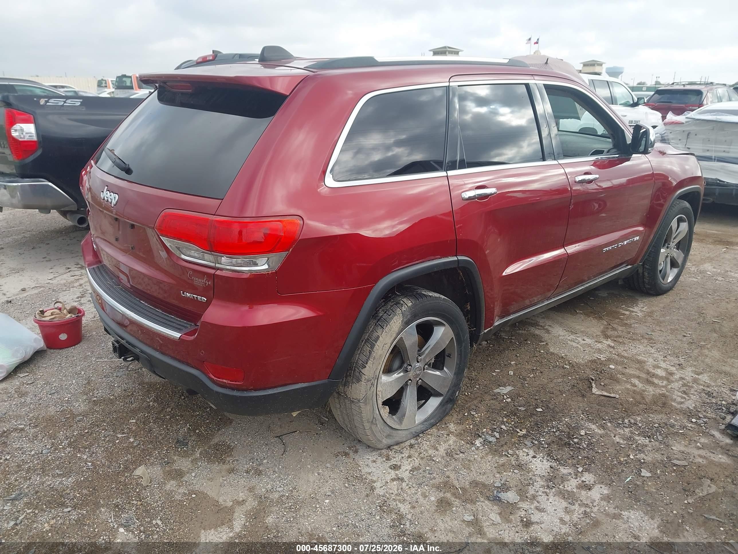 2014 Jeep Grand Cherokee Limited Red vin: 1C4RJFBMXEC316079