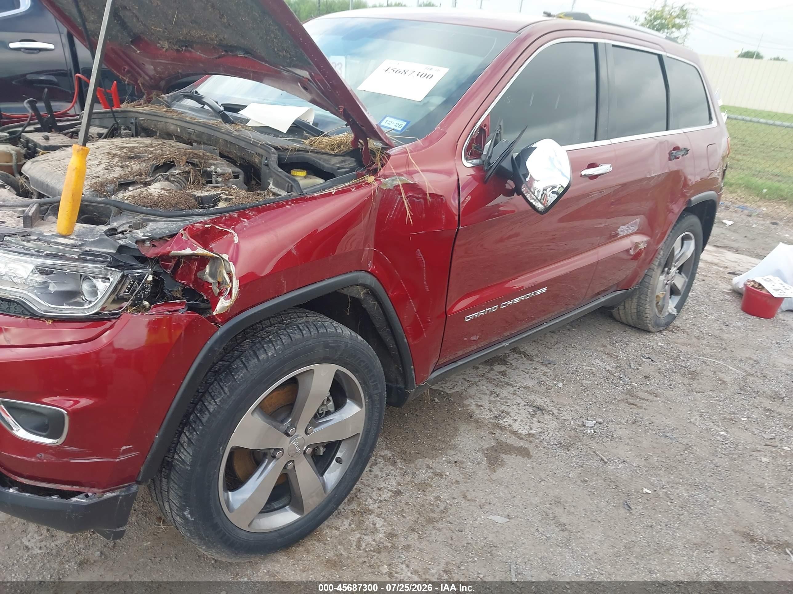 2014 Jeep Grand Cherokee Limited Red vin: 1C4RJFBMXEC316079