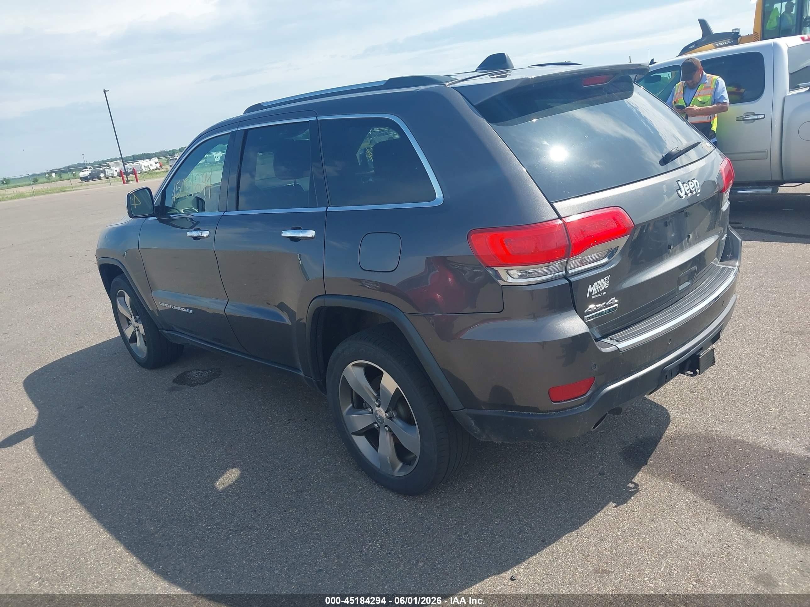 2015 Jeep Grand Cherokee Limited Gray vin: 1C4RJFBMXFC243703