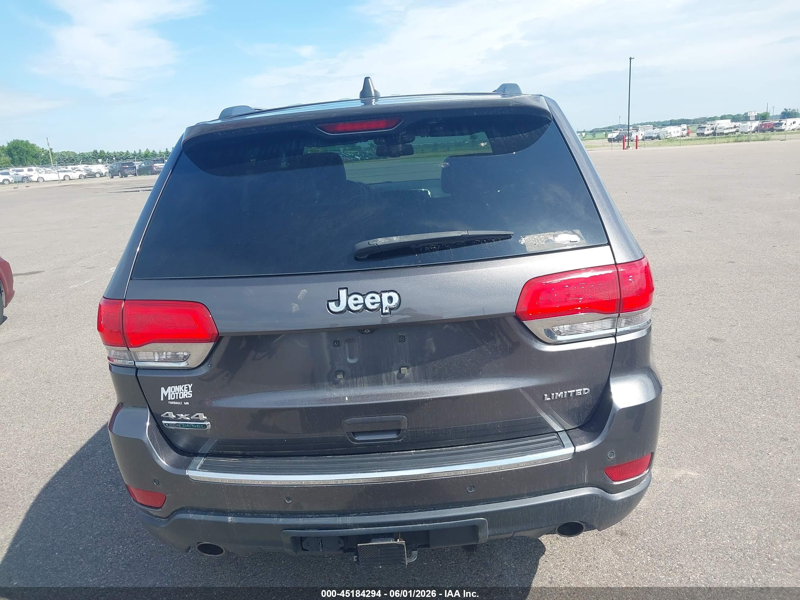 2015 Jeep Grand Cherokee Limited Gray vin: 1C4RJFBMXFC243703