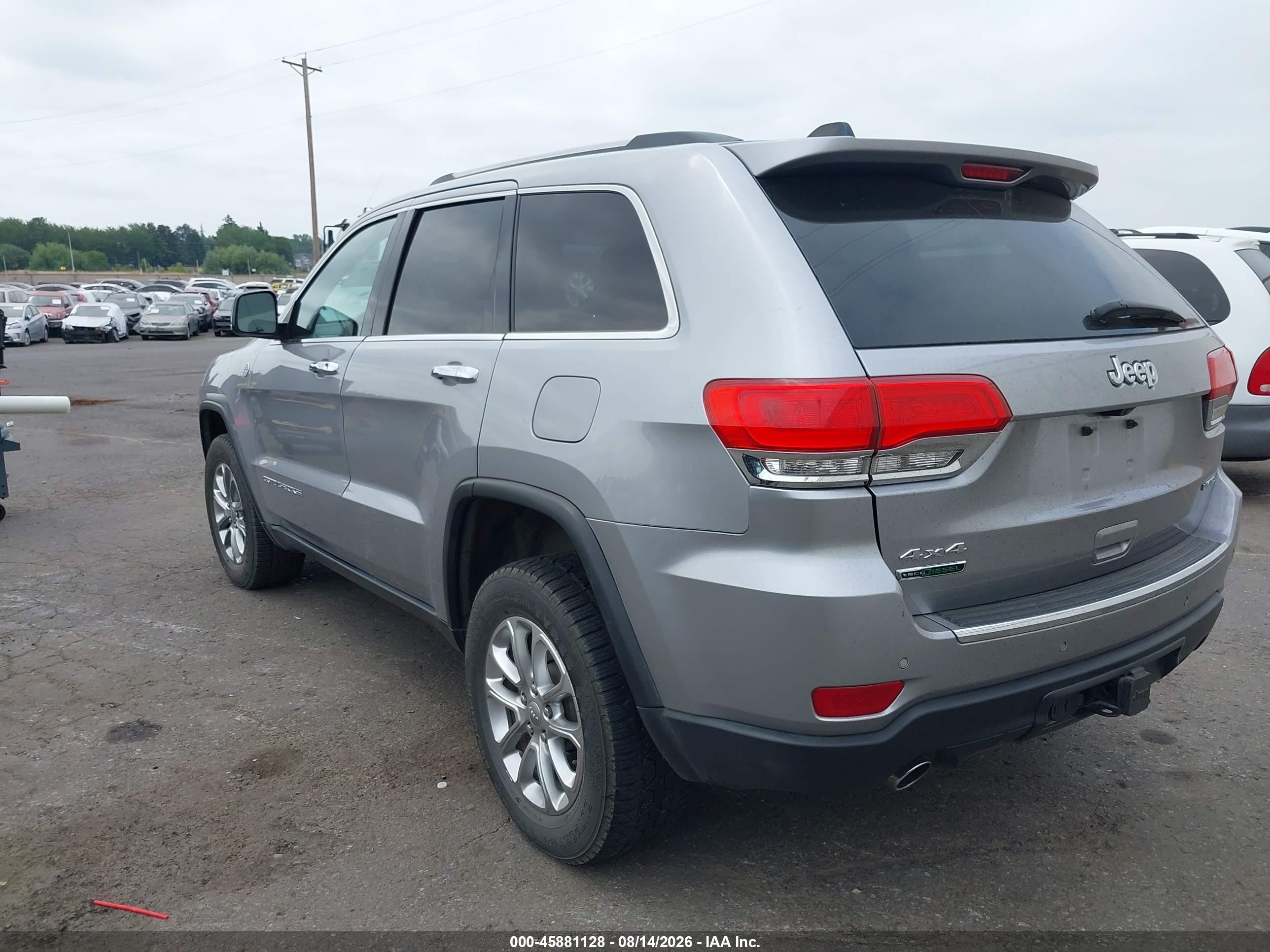 2015 Jeep Grand Cherokee Limited Gray vin: 1C4RJFBMXFC716144