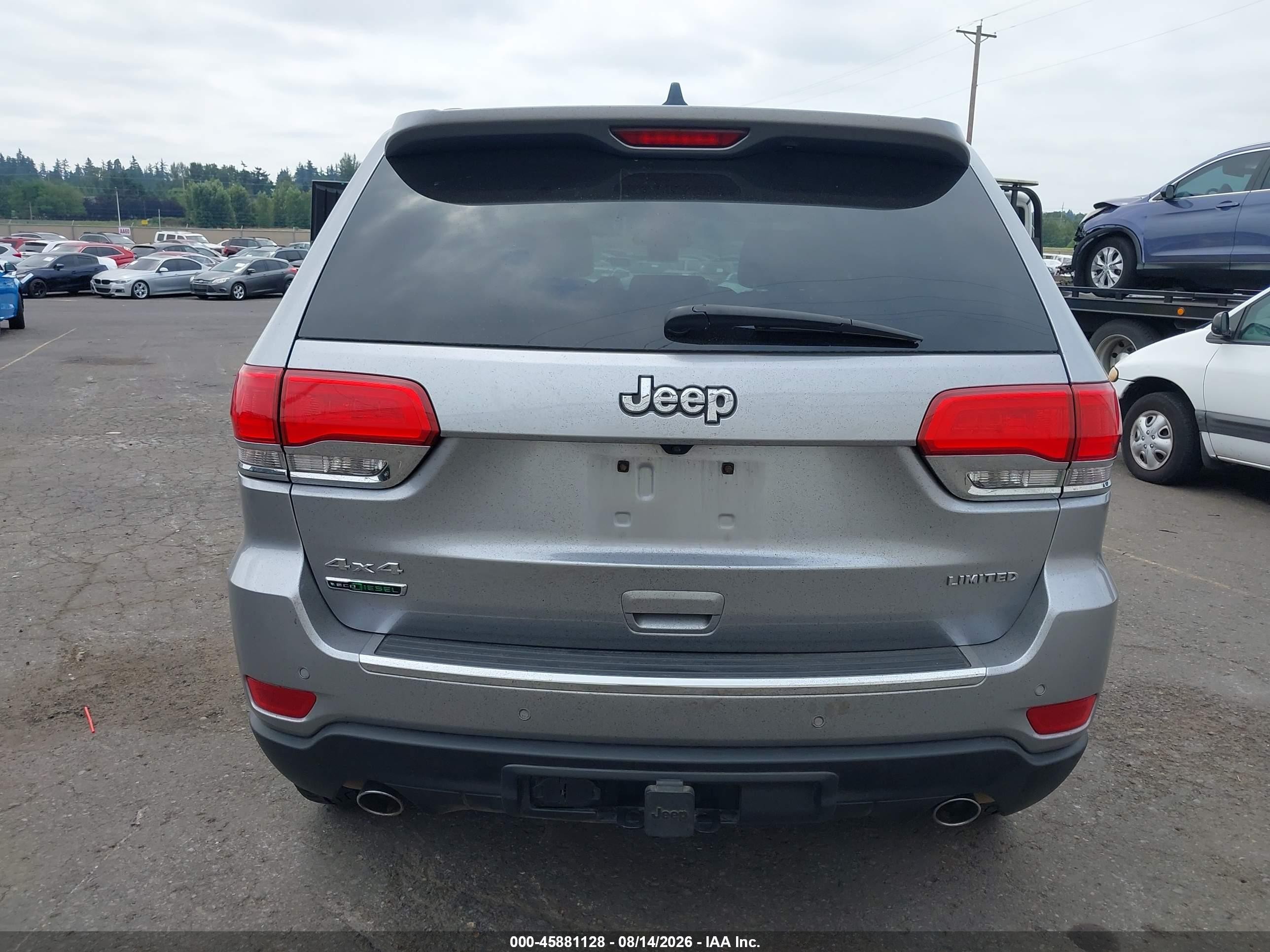 2015 Jeep Grand Cherokee Limited Gray vin: 1C4RJFBMXFC716144
