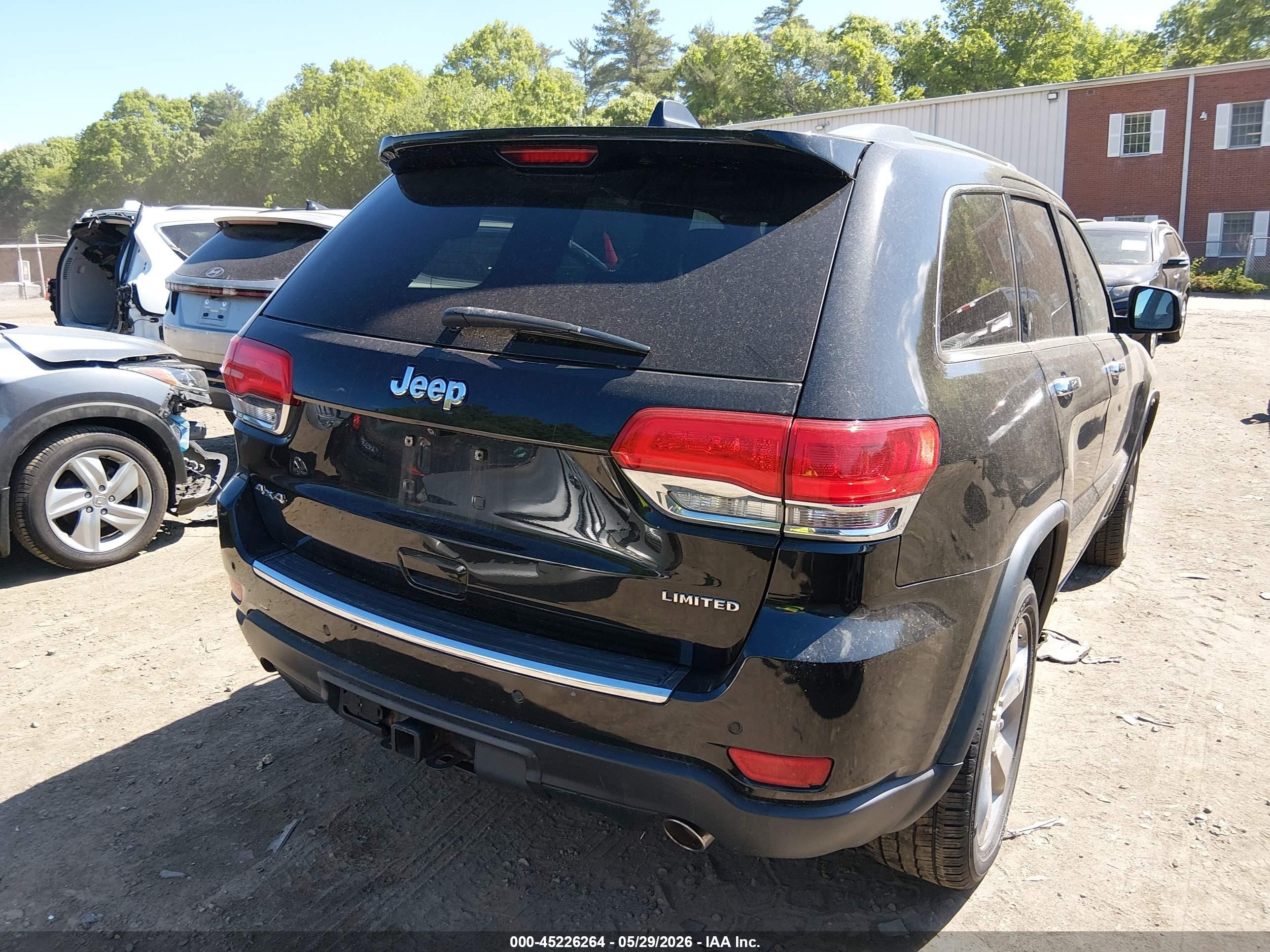2014 Jeep Grand Cherokee Limited Black vin: 1C4RJFBT0EC121597