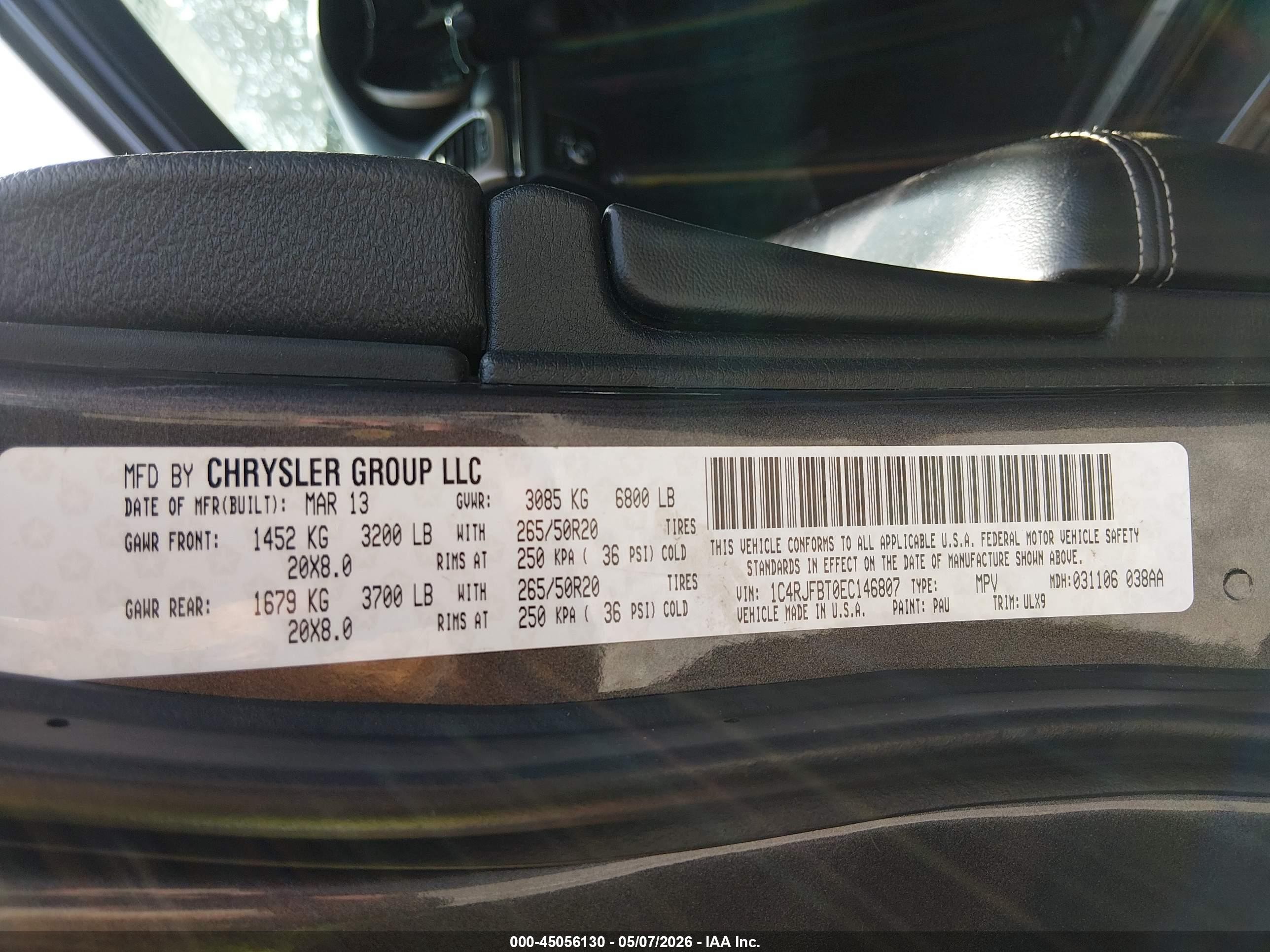 2014 Jeep Grand Cherokee Limited Gray vin: 1C4RJFBT0EC146807