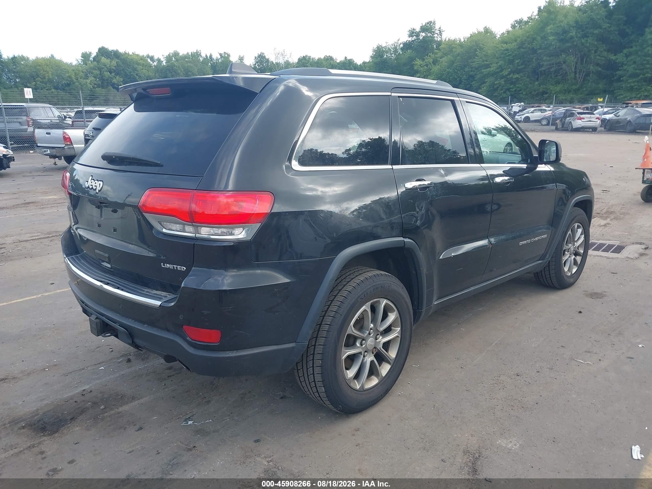2014 Jeep Grand Cherokee Limited Black vin: 1C4RJFBT0EC379425