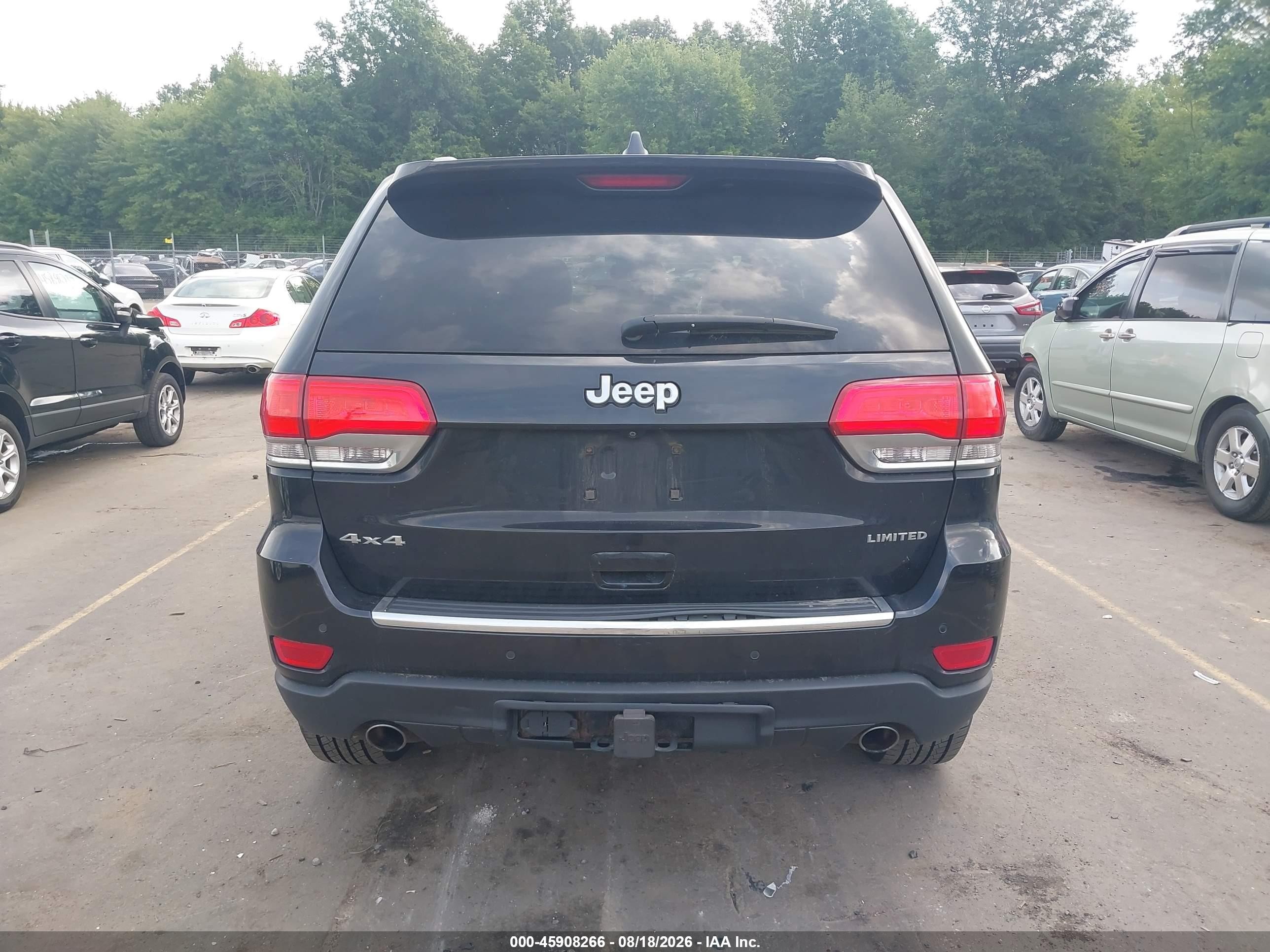 2014 Jeep Grand Cherokee Limited Black vin: 1C4RJFBT0EC379425