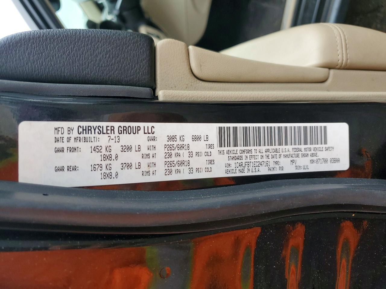 2014 Jeep Grand Cherokee Limited Черный vin: 1C4RJFBT1EC247161