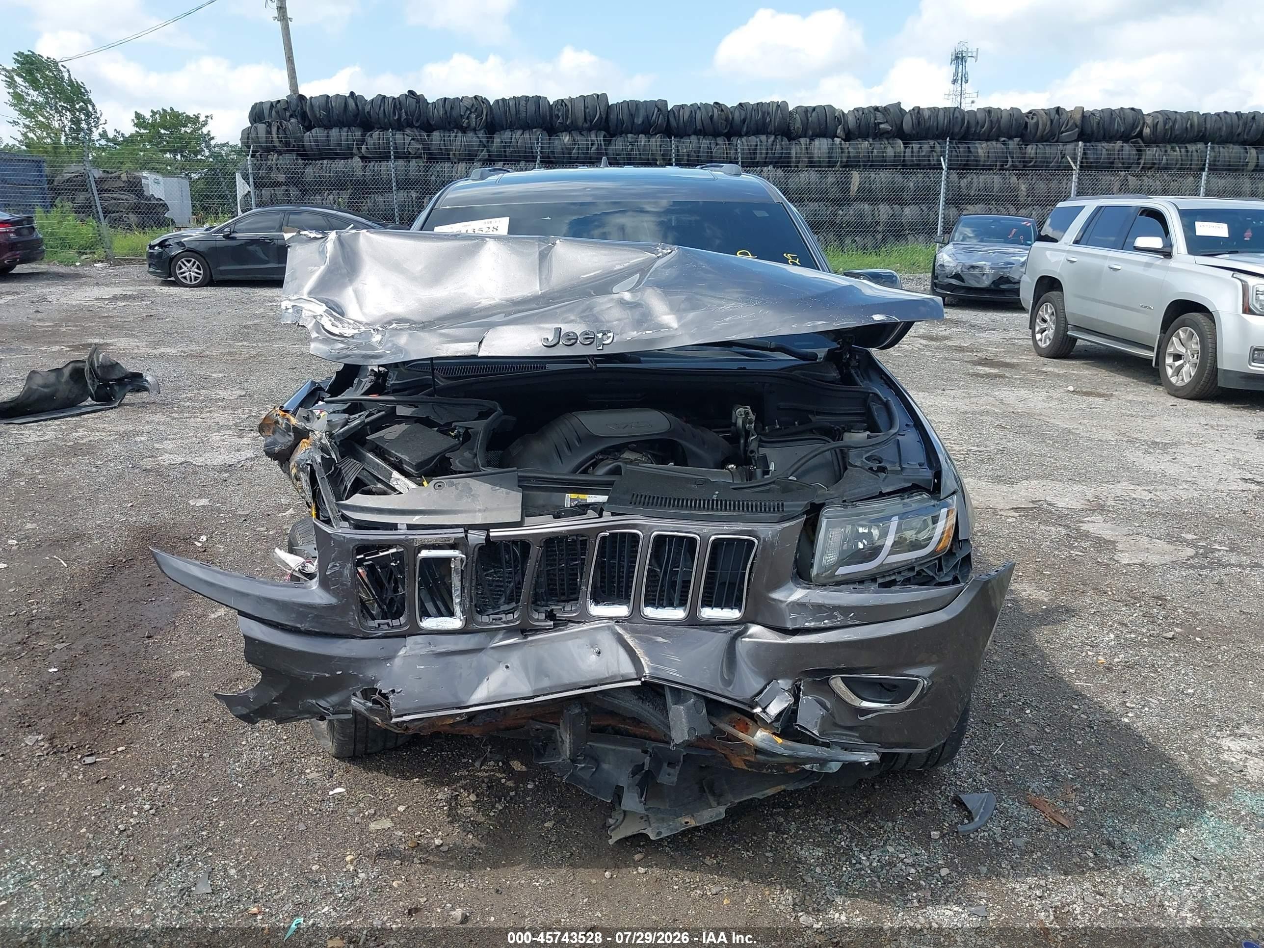 2014 Jeep Grand Cherokee Limited Серый vin: 1C4RJFBT2EC362920