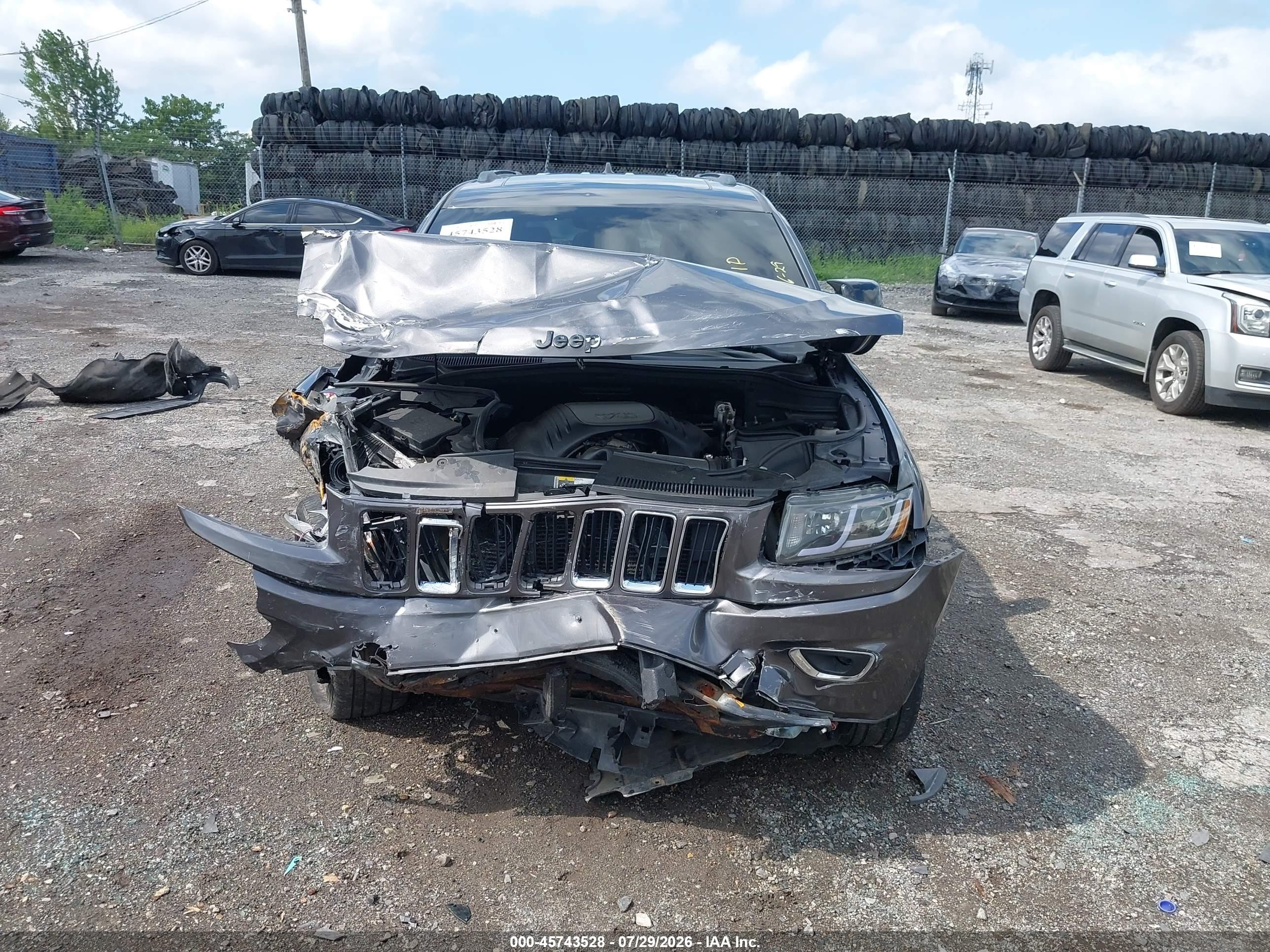 2014 Jeep Grand Cherokee Limited Серый vin: 1C4RJFBT2EC362920