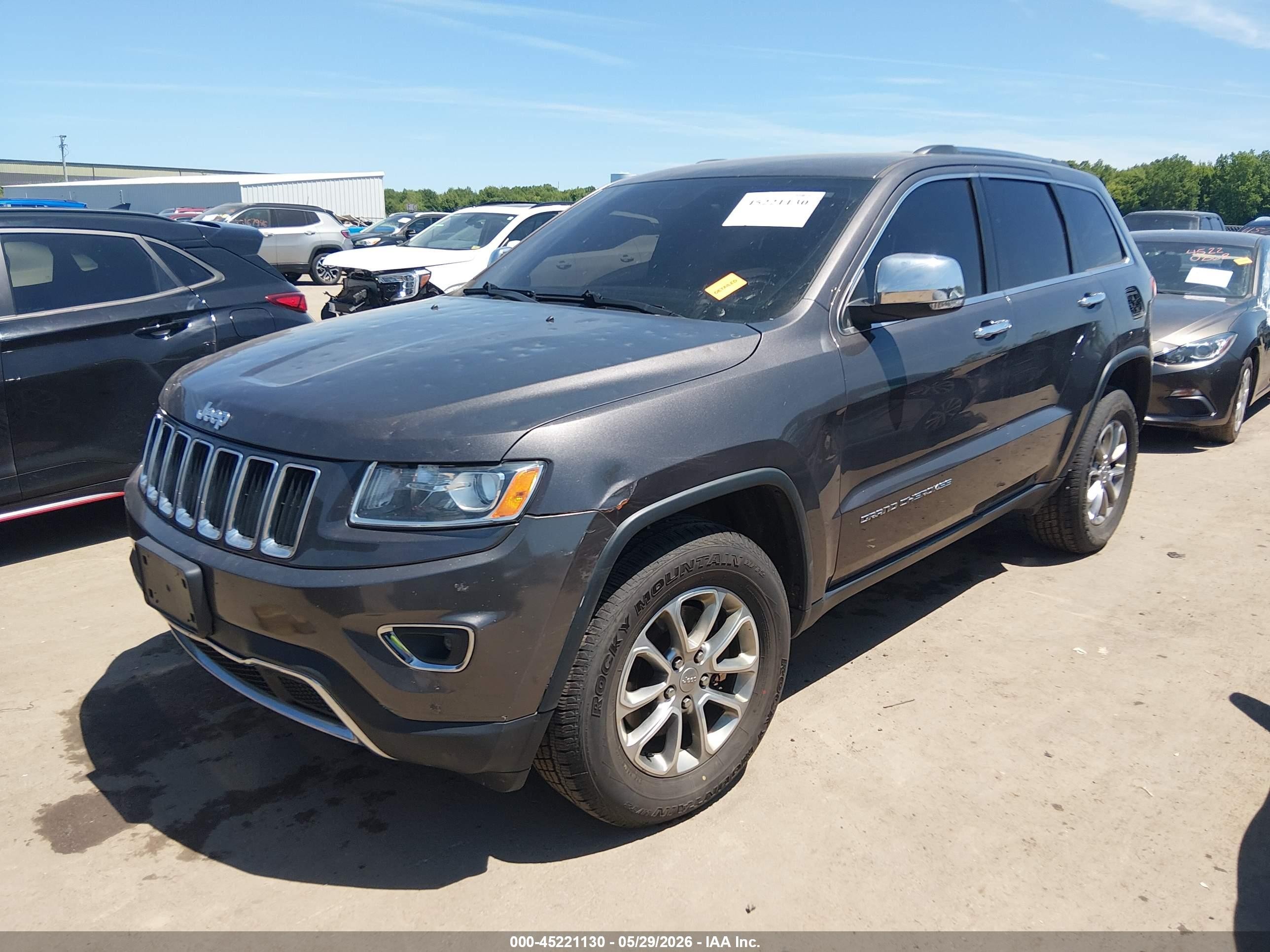 2015 Jeep Grand Cherokee Limited Серый vin: 1C4RJFBT2FC951466