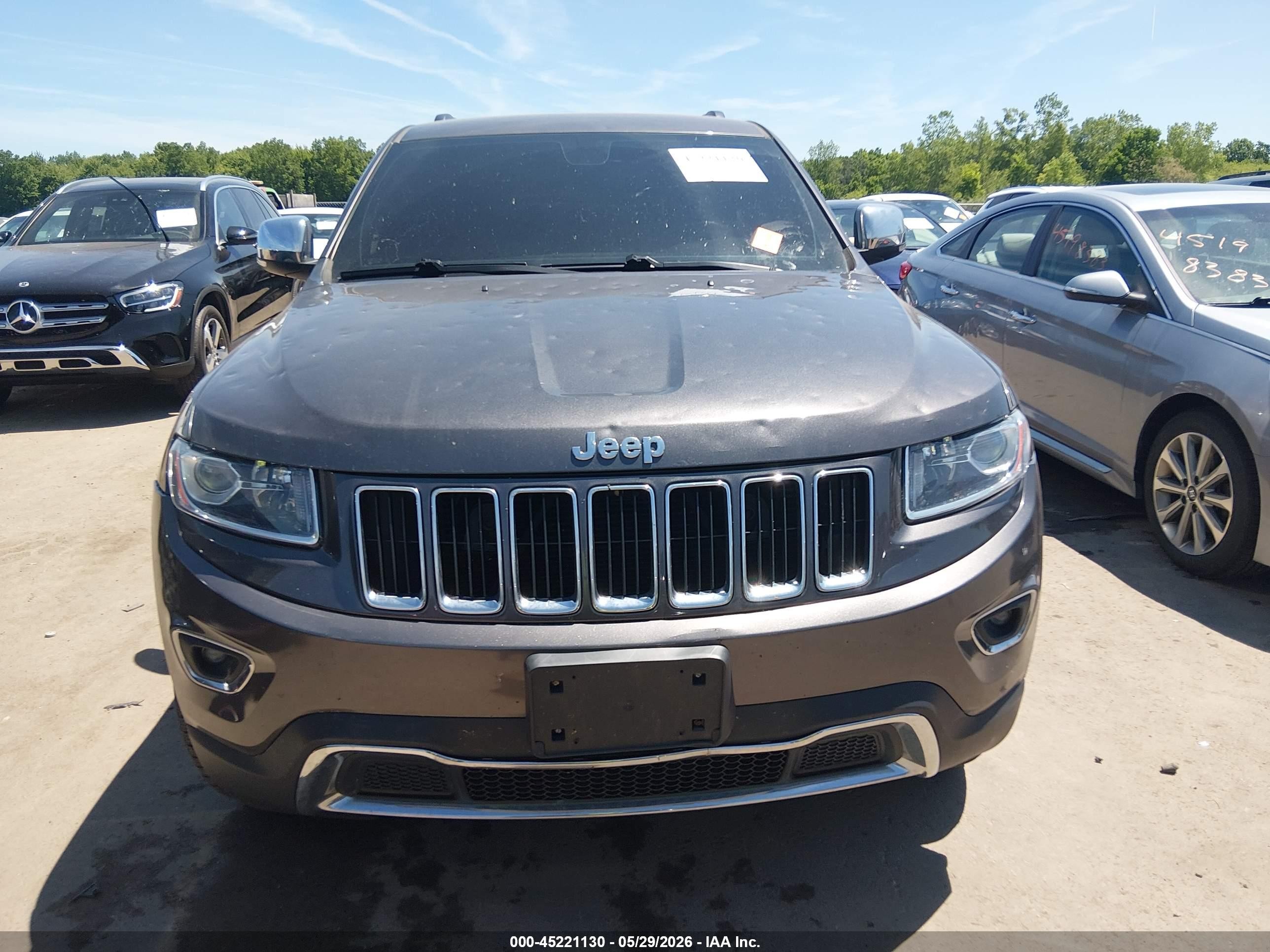 2015 Jeep Grand Cherokee Limited Серый vin: 1C4RJFBT2FC951466