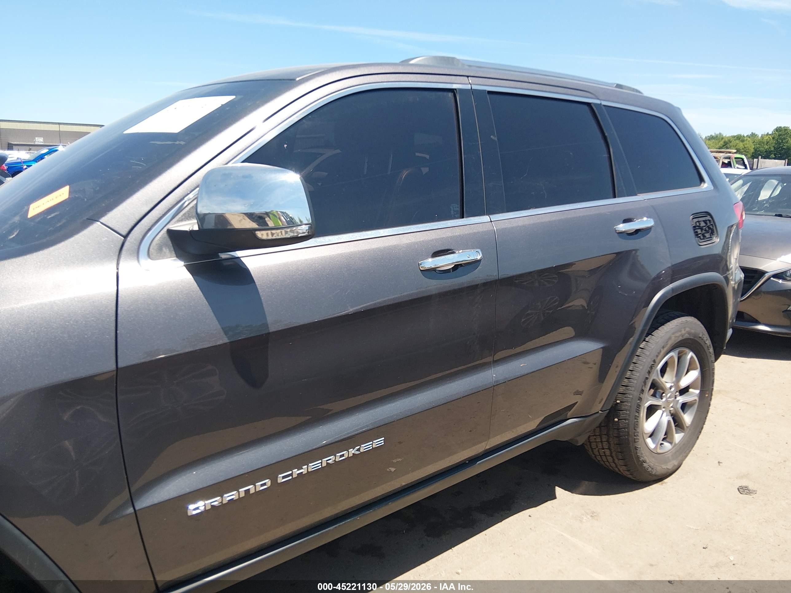 2015 Jeep Grand Cherokee Limited Серый vin: 1C4RJFBT2FC951466