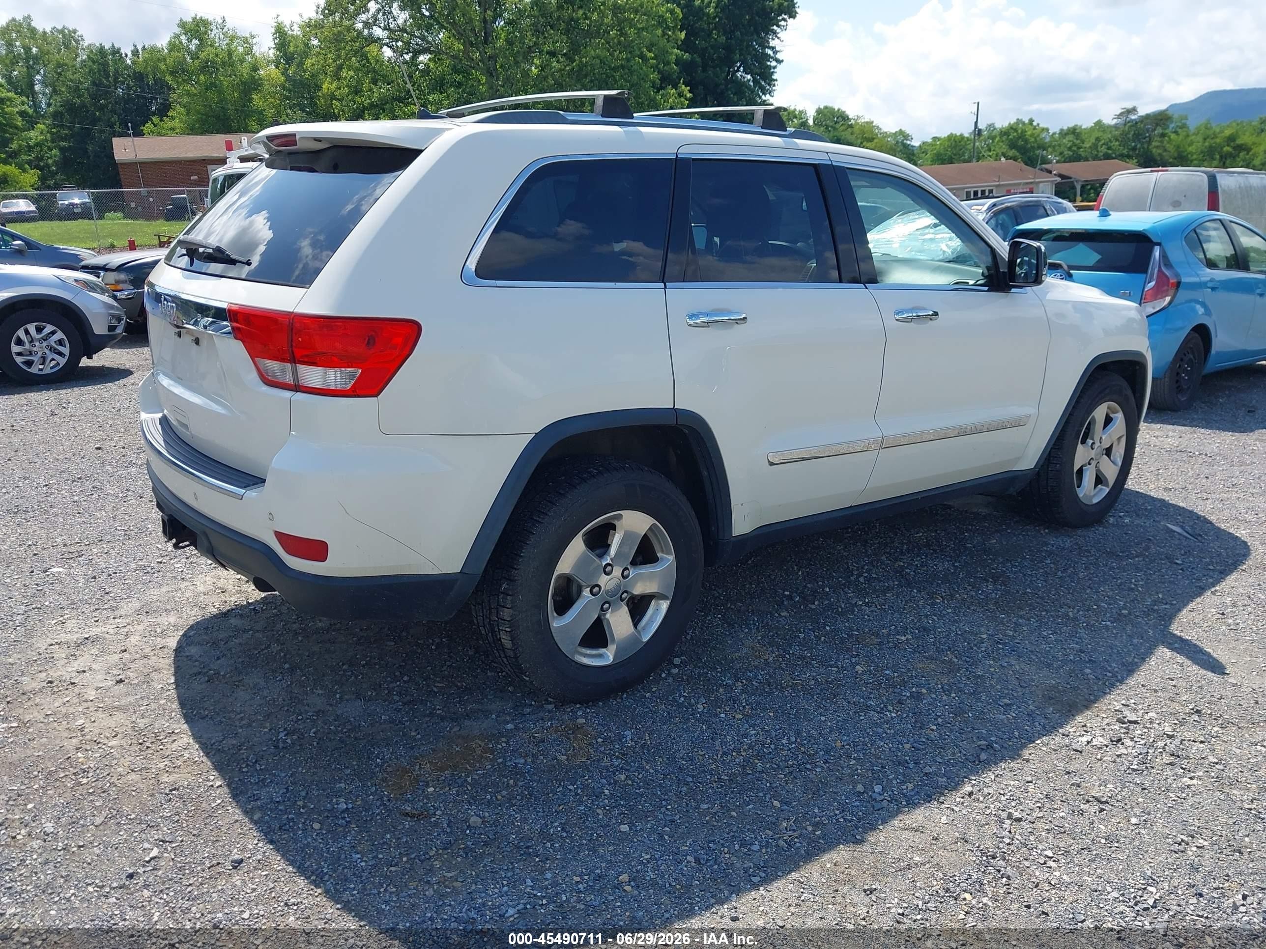 2012 Jeep Grand Cherokee Limited White vin: 1C4RJFBT3CC273287