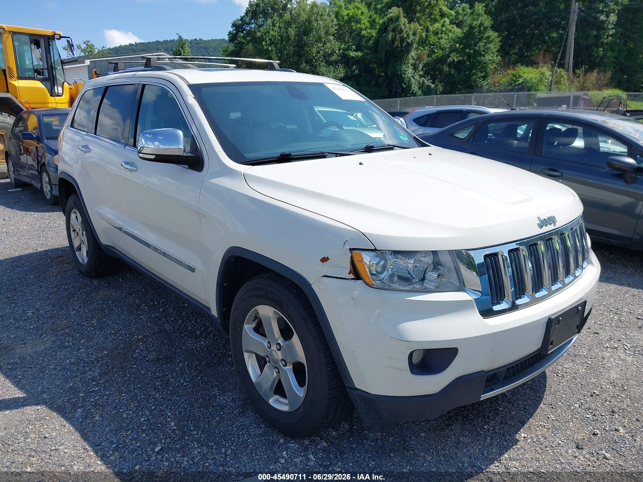 2012 Jeep Grand Cherokee Limited White vin: 1C4RJFBT3CC273287