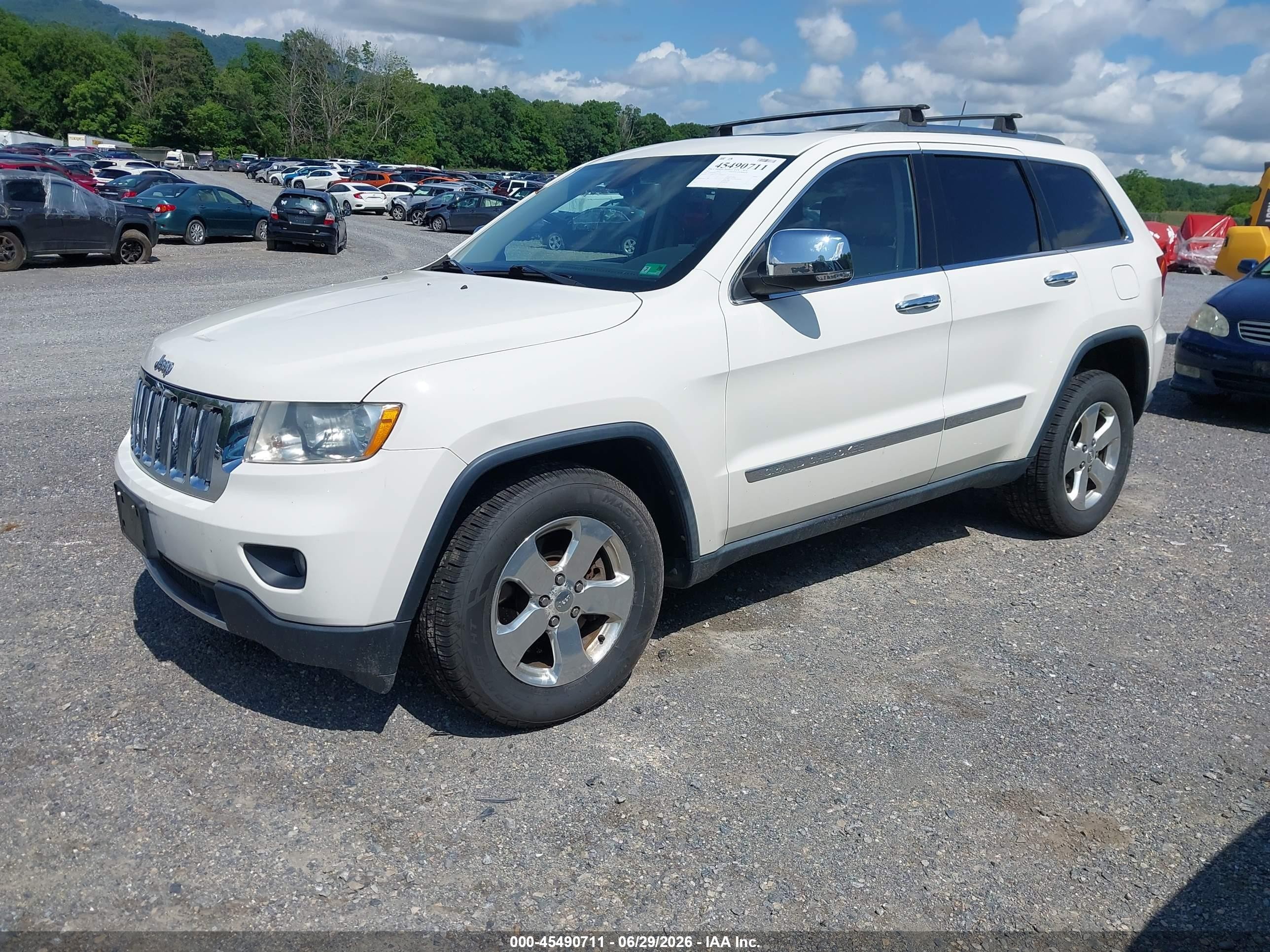 2012 Jeep Grand Cherokee Limited White vin: 1C4RJFBT3CC273287
