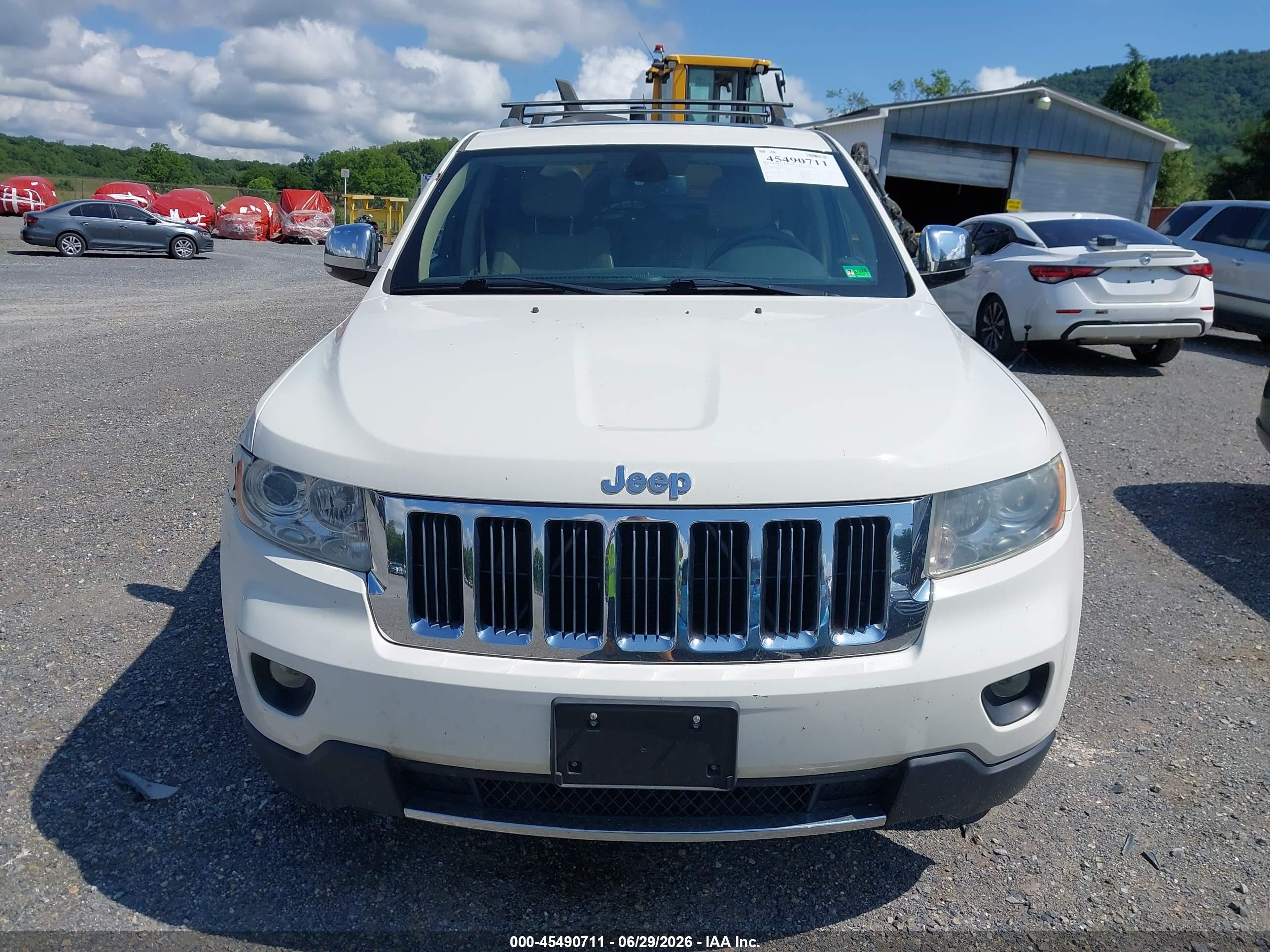 2012 Jeep Grand Cherokee Limited White vin: 1C4RJFBT3CC273287