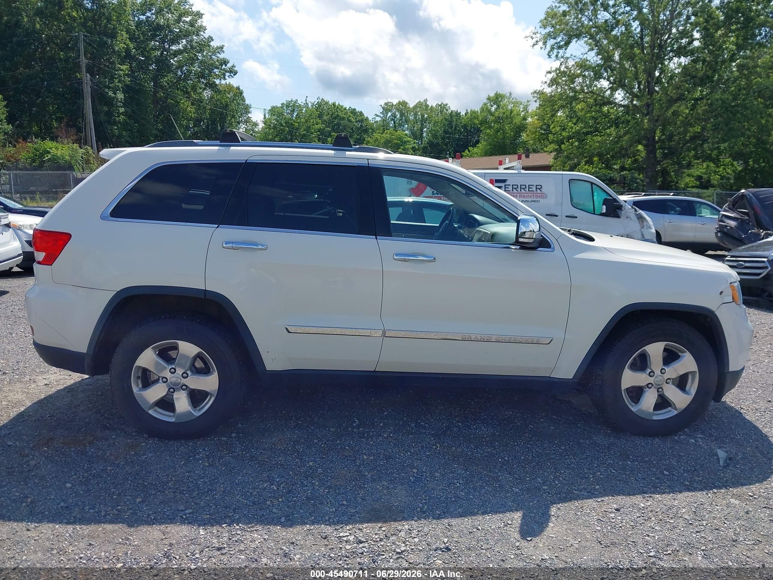 2012 Jeep Grand Cherokee Limited White vin: 1C4RJFBT3CC273287