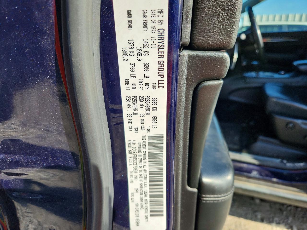 2012 Jeep Grand Cherokee Limited Blue vin: 1C4RJFBT5CC173630