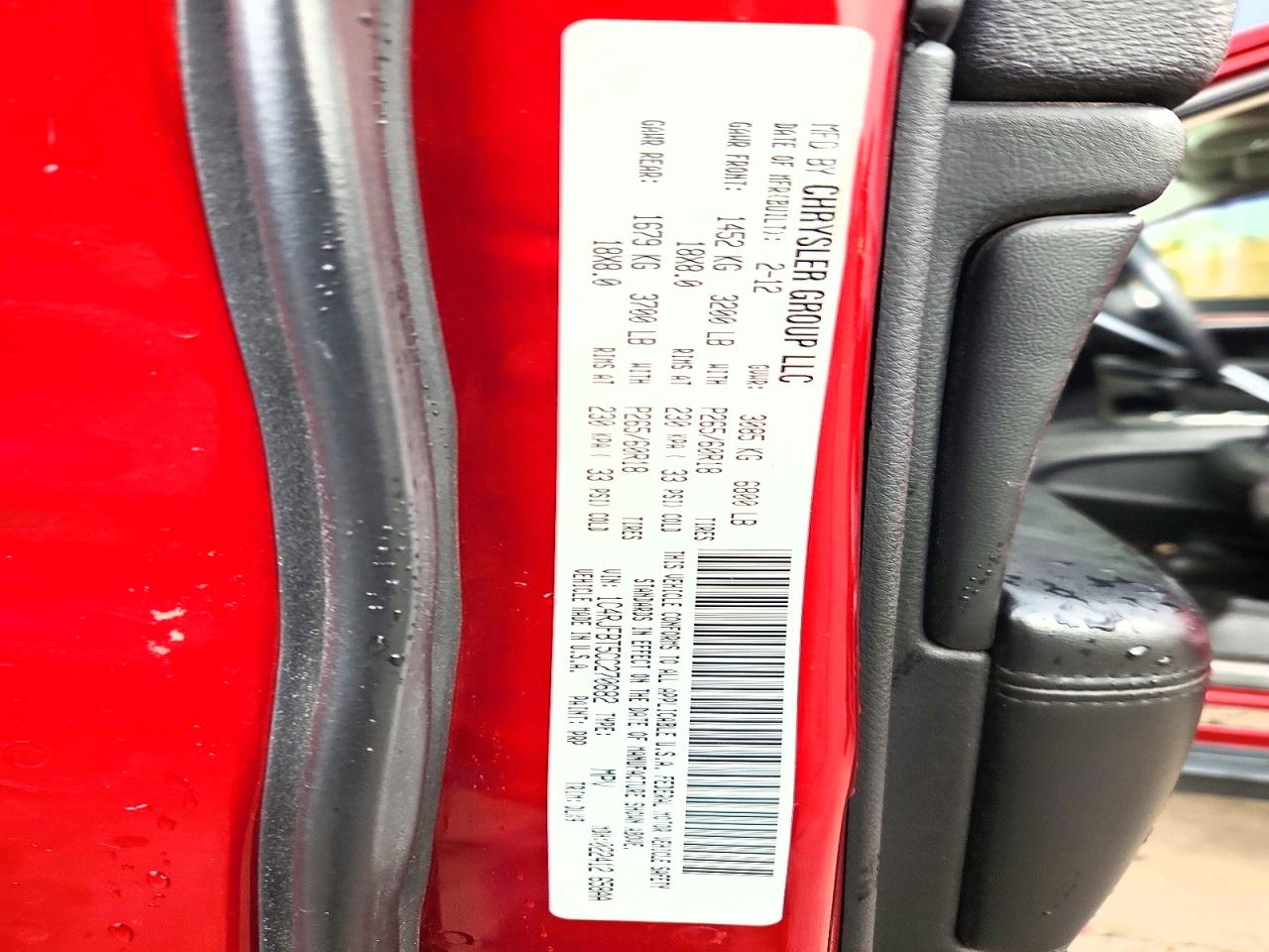 2012 Jeep Grand Cherokee Limited Red vin: 1C4RJFBT5CC270682