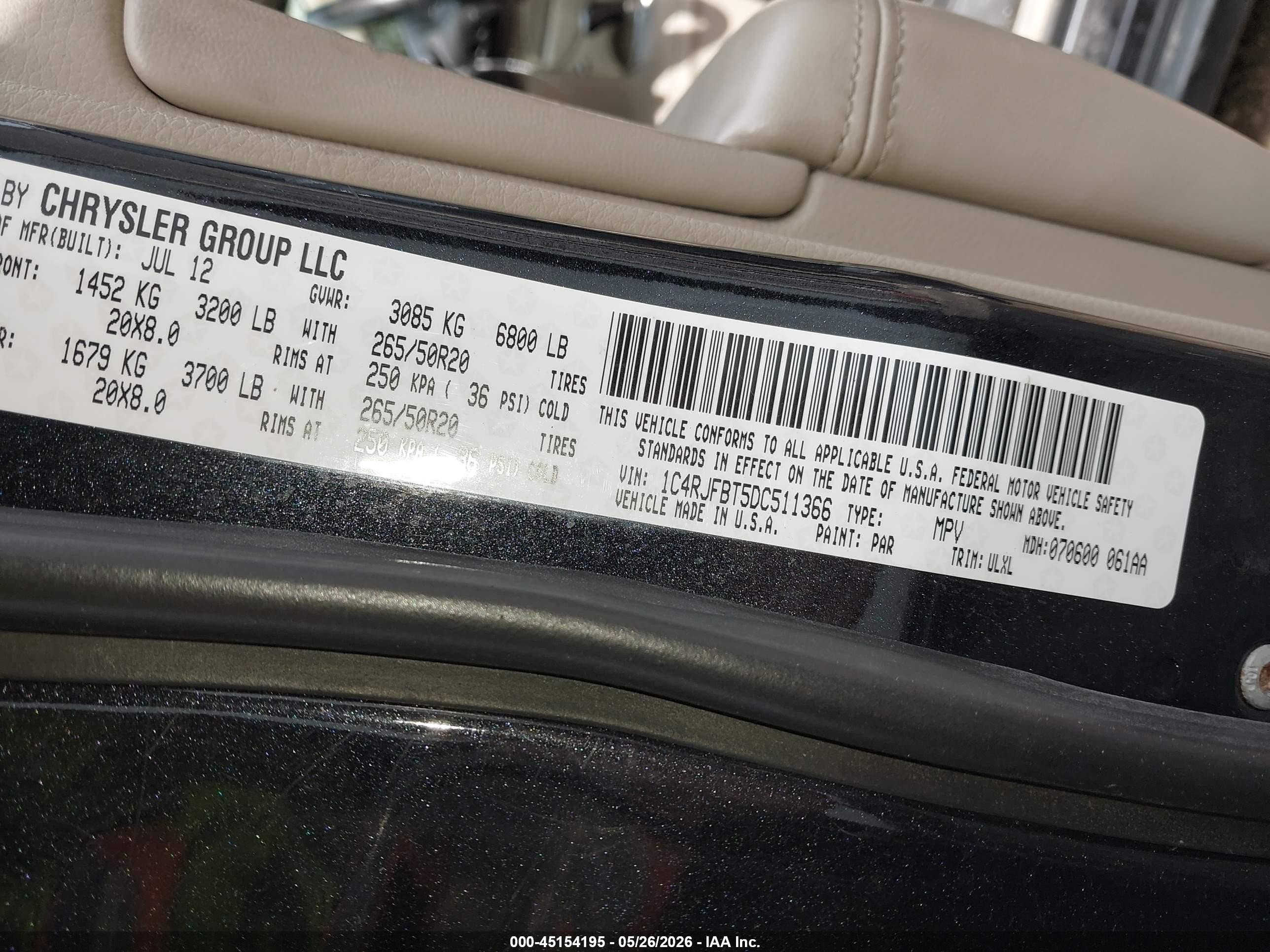2013 Jeep Grand Cherokee Limited Gray vin: 1C4RJFBT5DC511366