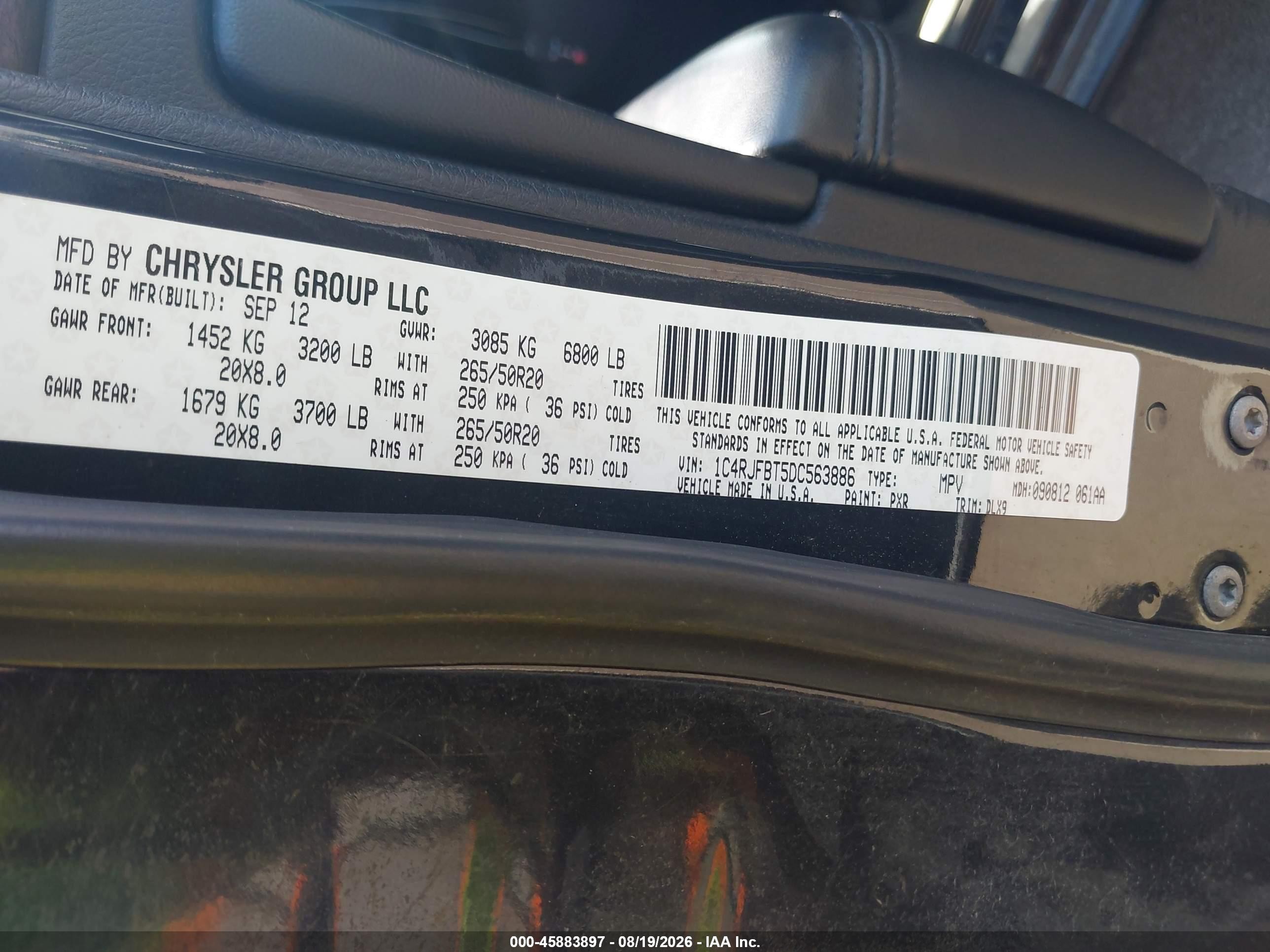 2013 Jeep Grand Cherokee Limited Черный vin: 1C4RJFBT5DC563886