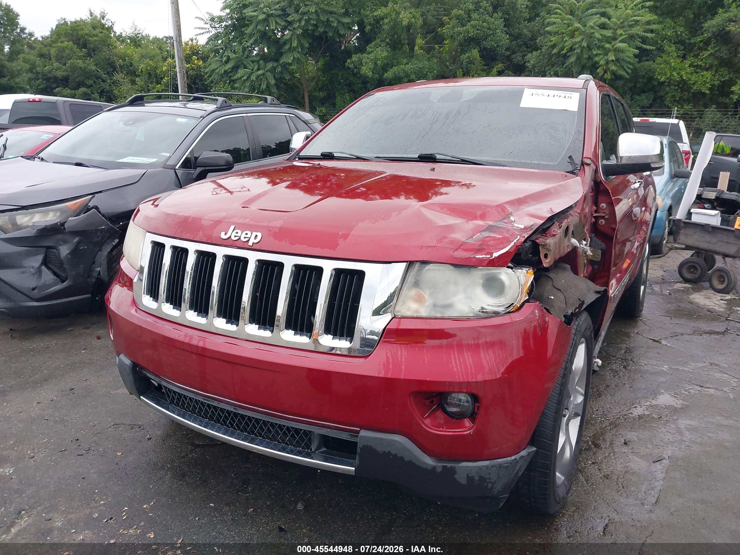 2012 Jeep Grand Cherokee Limited Red vin: 1C4RJFBT7CC166162